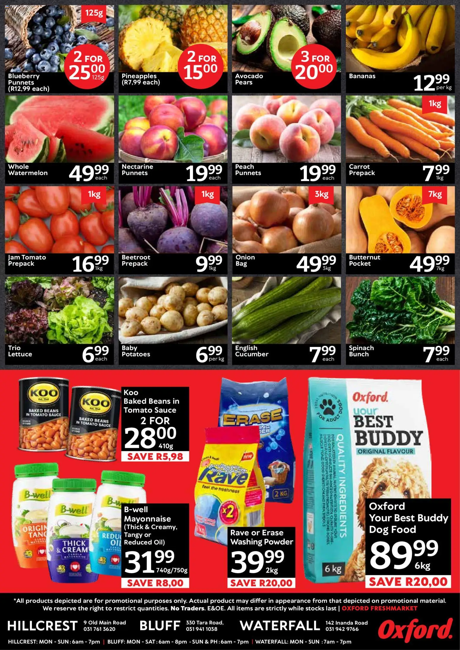 New Oxford Freshmarket catalogue – valid from 31/10/2026 | Page: 2 | Products: Ingredients, Avocado, Bananas, Peach