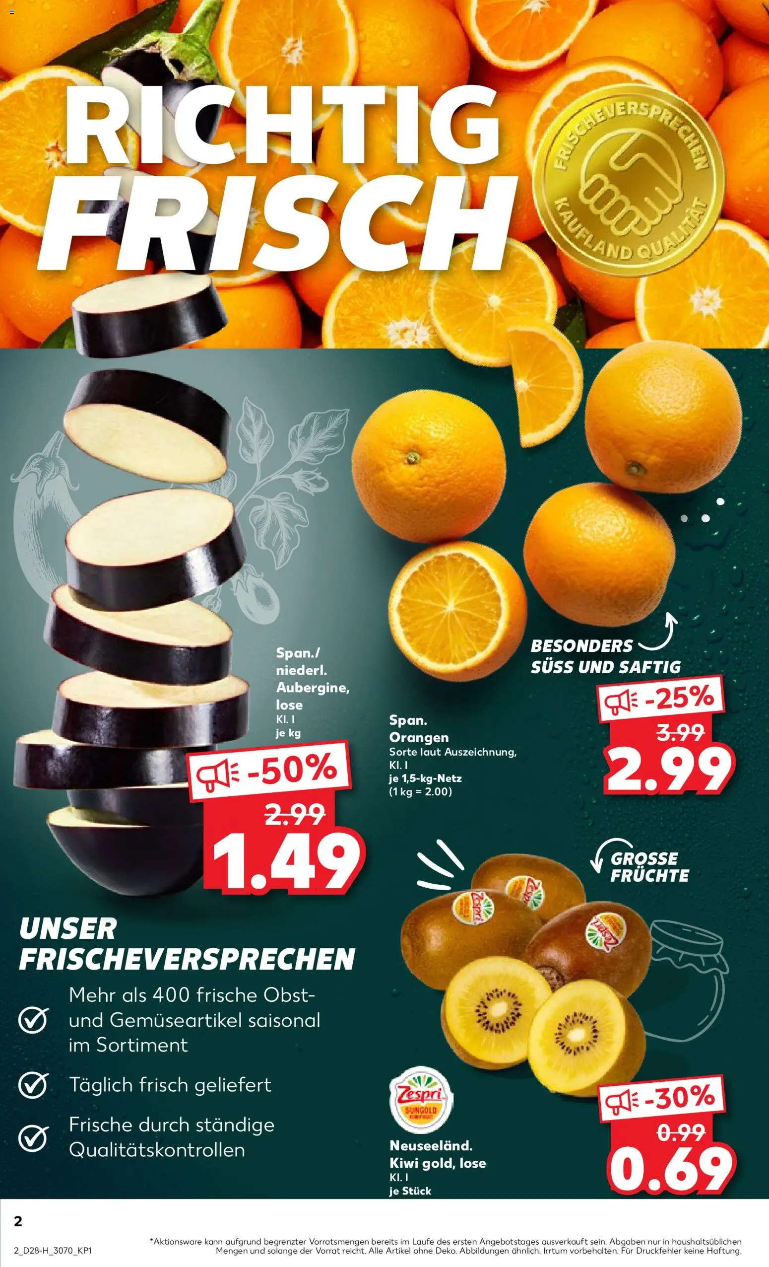 Kaufland Prospekt Leipzig – gültig ab 09.07.2026 | Seite: 2 | Produkte: Orangen, Obst, Kiwi