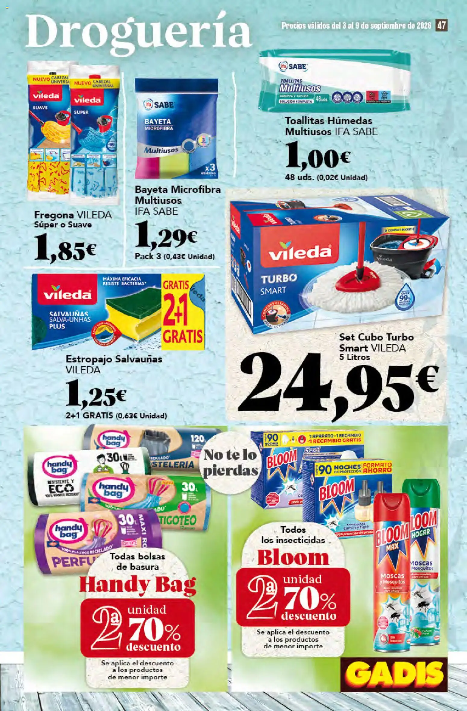 Gadis folleto │ válido desde el 03/09/2026 | Página: 47 | Productos: Té, Toallitas húmedas
