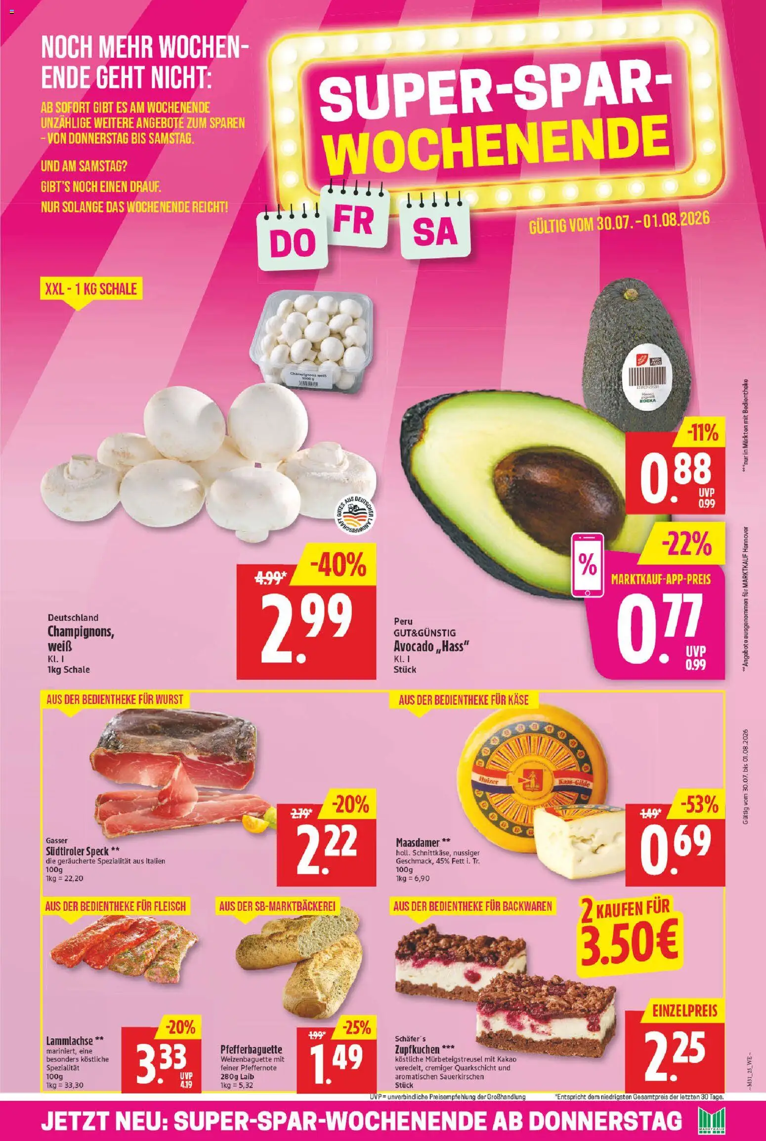 Marktkauf Prospekt – gültig ab 27.07.2026 | Seite: 29 | Produkte: Käse, Champignons, Wurst, Fleisch