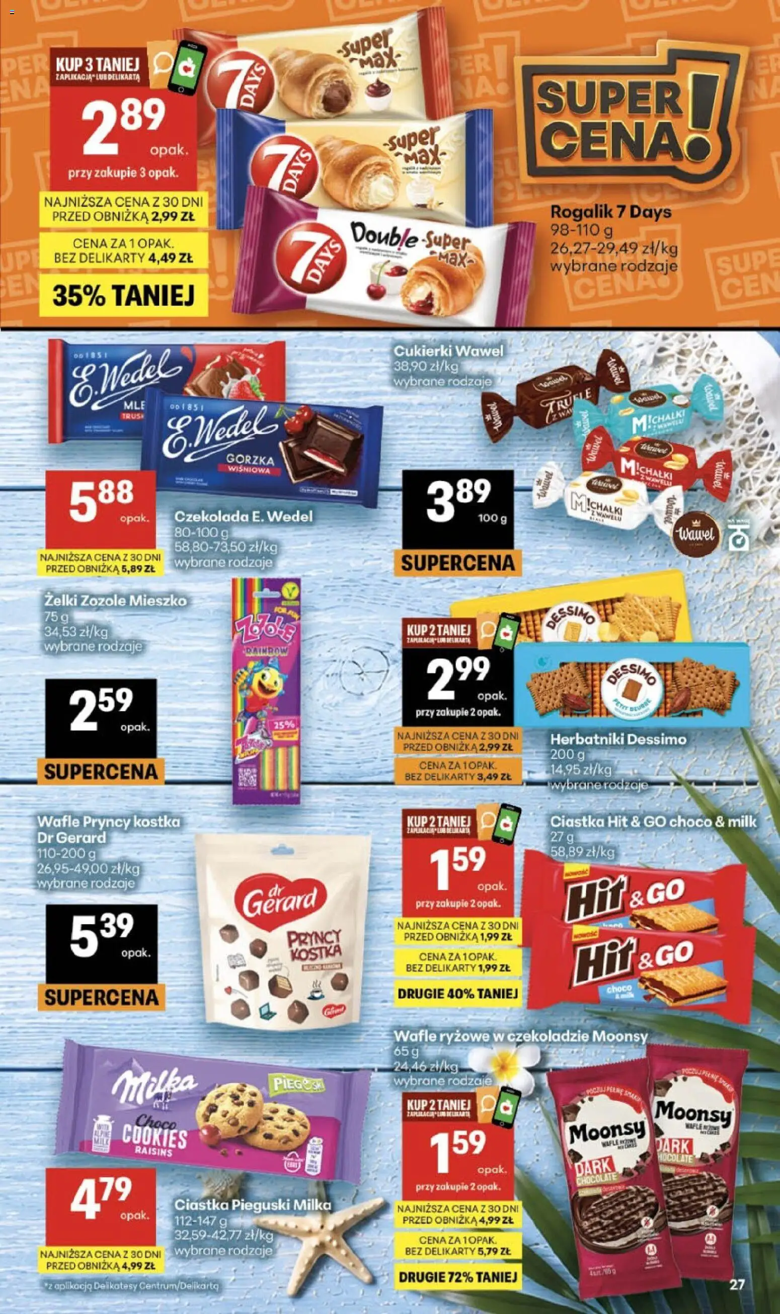 Delikatesy Centrum gazetka od 20.08.2026 | Strona: 27 | Produkty: Wafle, Wafle ryżowe, Cukierki, Pieguski