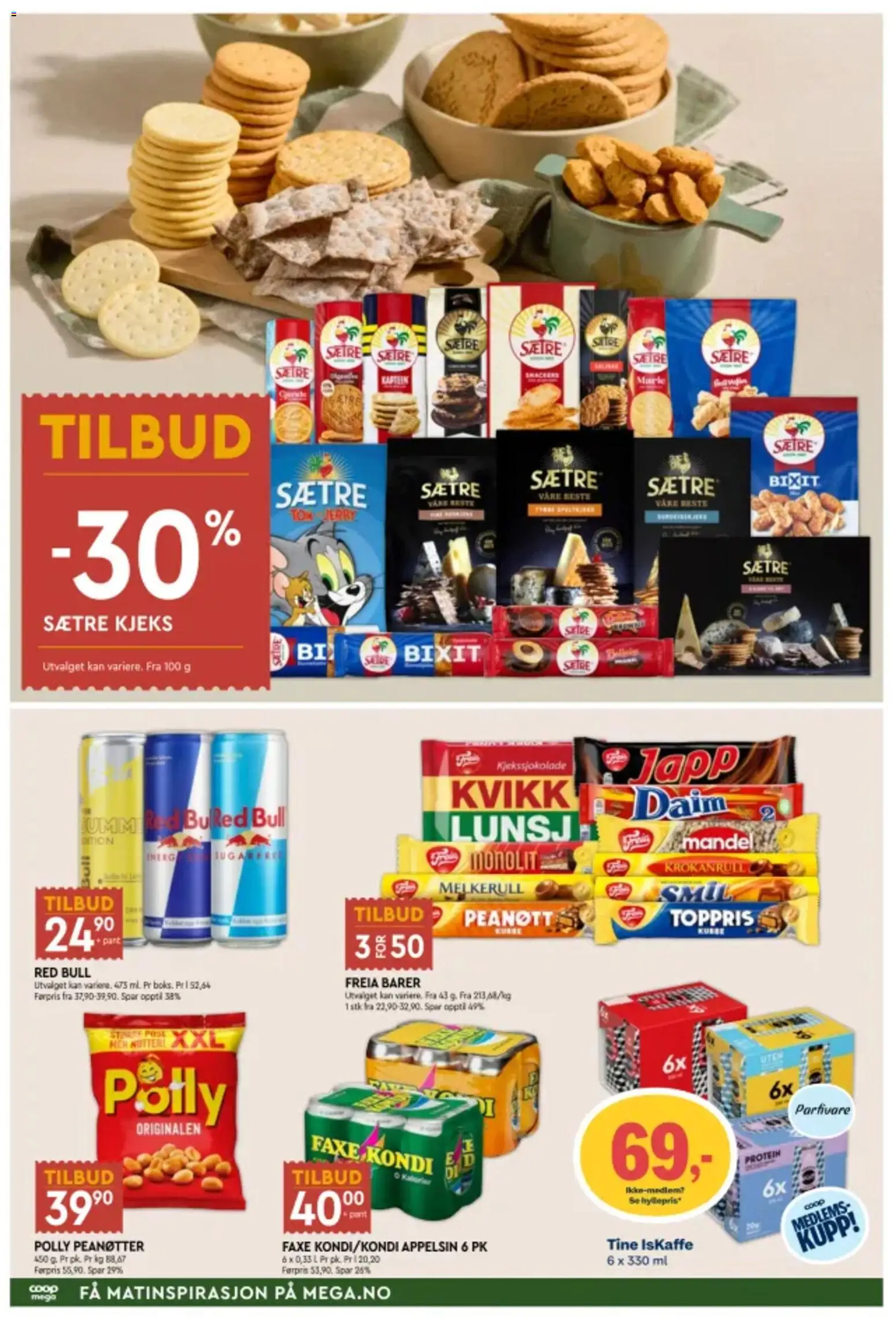 {H1} | Side: 7 | Produkter: Kjeks, Necessär, Iskaffe, Peanøtter