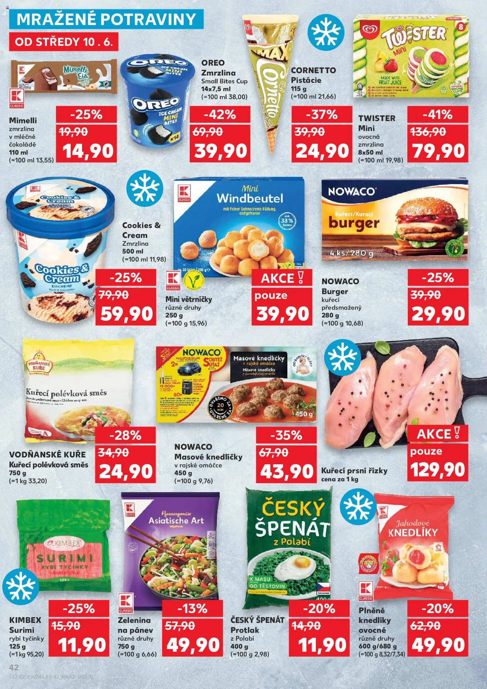 Kaufland leták od 10.06.2026 | Strana: 42 | Produkty: Oreo zmrzlina, Pistácie, Potraviny, Oreo