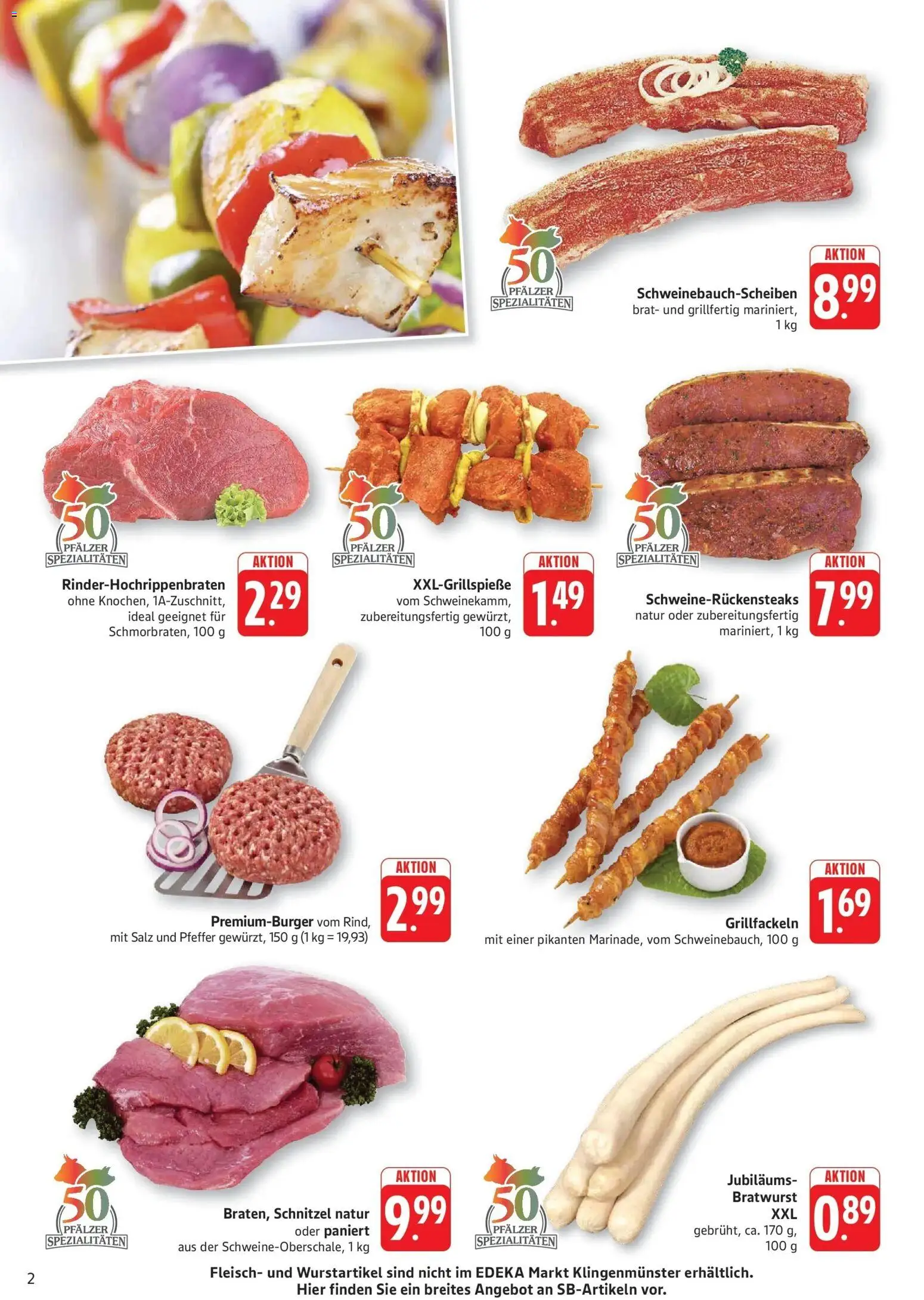 Edeka Prospekt Altrip (ab 10.08.2026) » Angebote Online | Seite: 2 | Produkte: Bratwurst, Salz, Pfeffer, Fleisch
