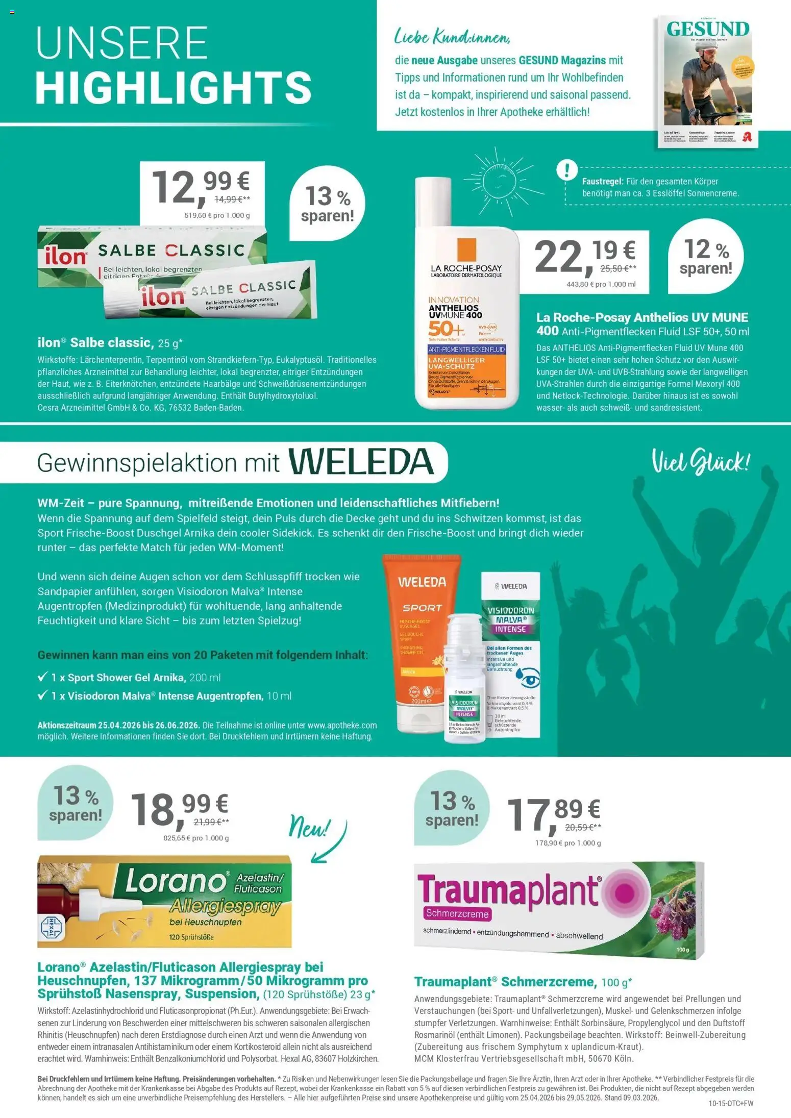 Angebote - Ihre Apotheke vor Ort: Jetzt alle Angebote auch online entdecken! (ab 24.04.2026) zum Blättern | Seite: 2 | Produkte: Decke, Duschgel, Wasser, Shower Gel