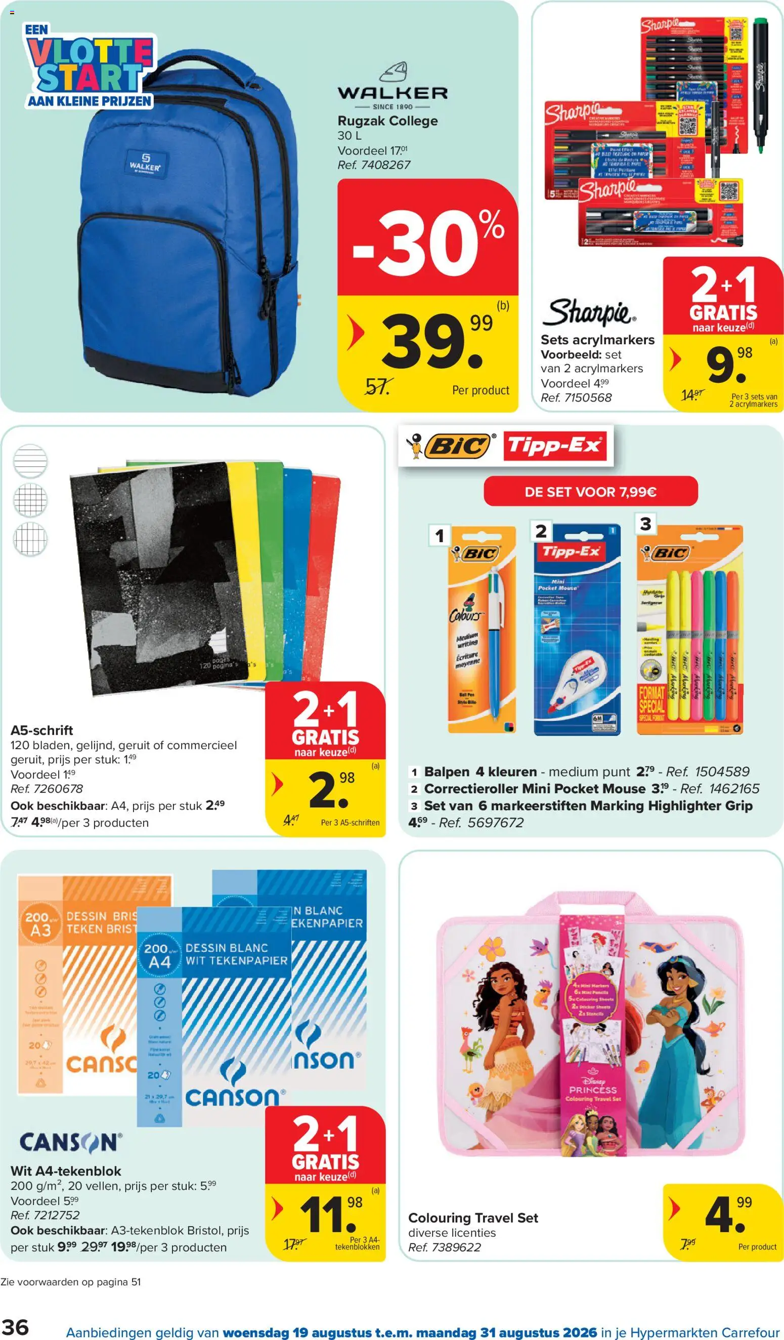 {H1} | Pagina: 36 | Producten: Rugzak, Markeerstiften, Tape, Pen