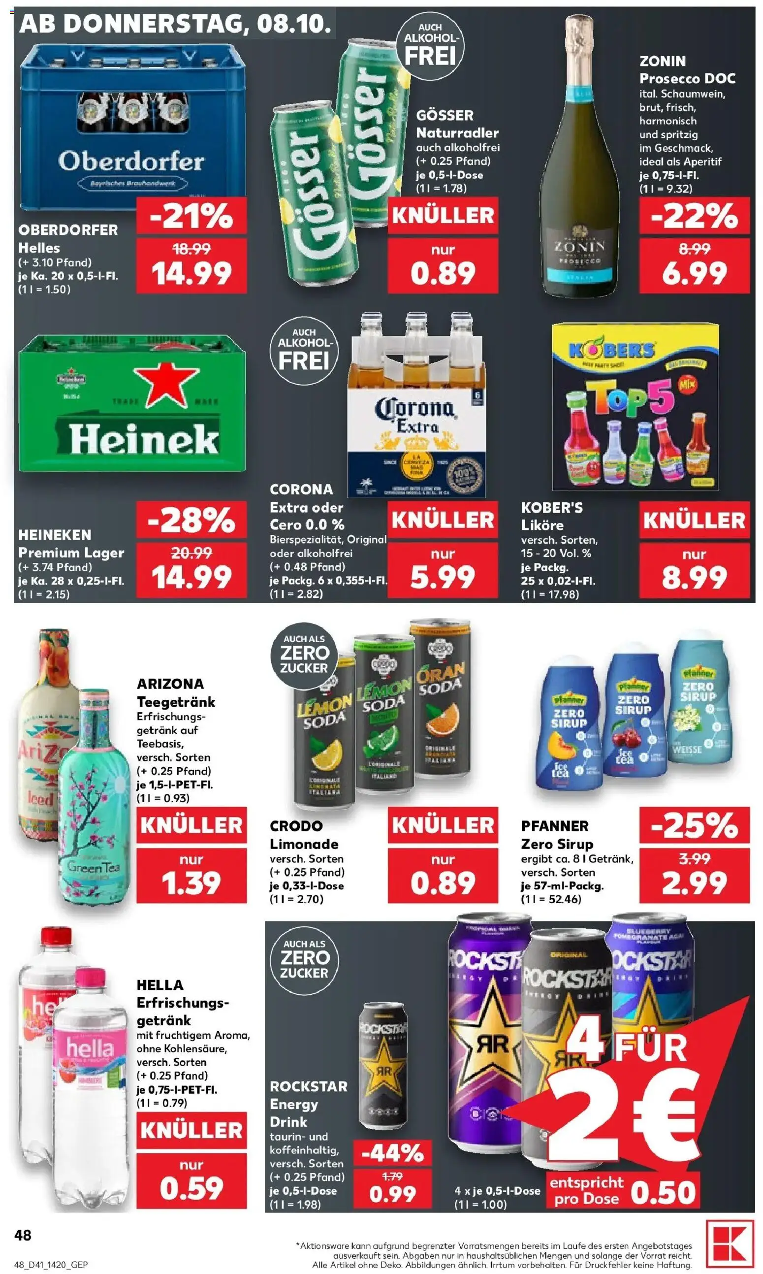 Prospekt Kaufland ab 05.10.2026 » Angebote Online zum Blättern | Seite: 58 | Produkte: Energy, Rockstar, Heineken, Prosecco