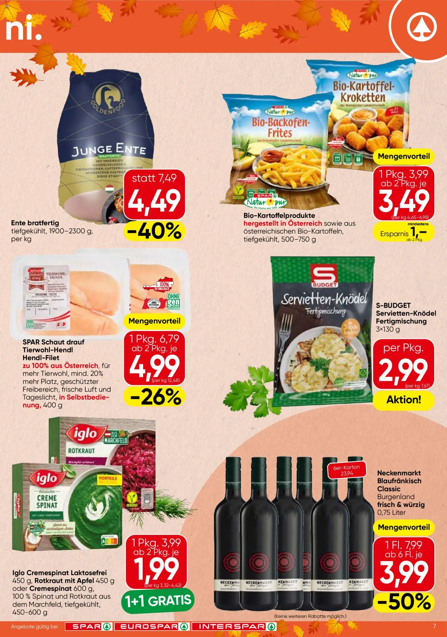 Spar Broschüre gültig ab 29.10.2026 | Seite: 7 | Produkte: Creme, Äpfel