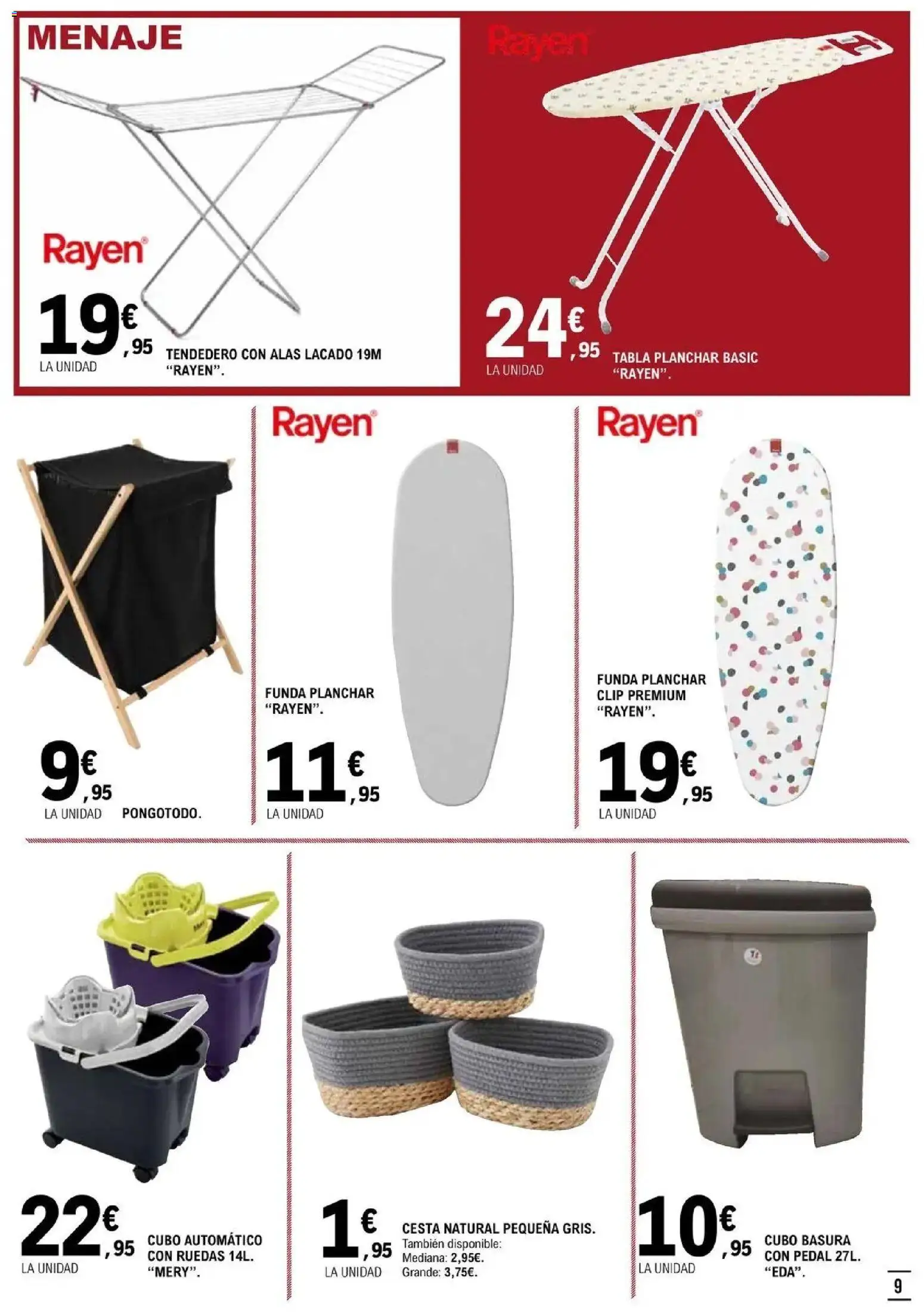 E.Leclerc Prepárate para el invierno 14/10/2026 - 31/10/2026 | Página: 9 | Productos: Tendedero, Funda, Cesta