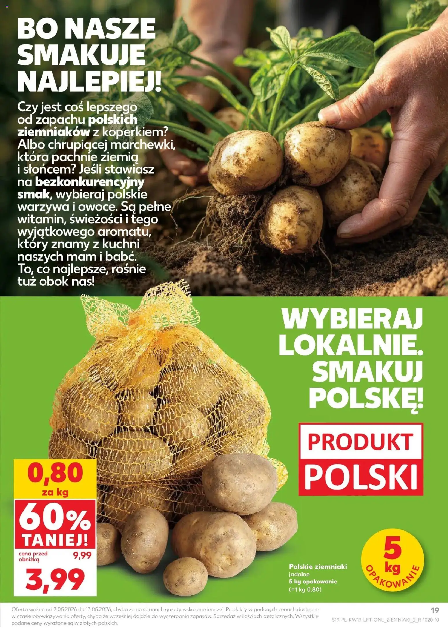 Kaufland gazetka od 07.05.2026 | Strona: 19 | Produkty: Ziemia, Ziemniaki, Warzywa
