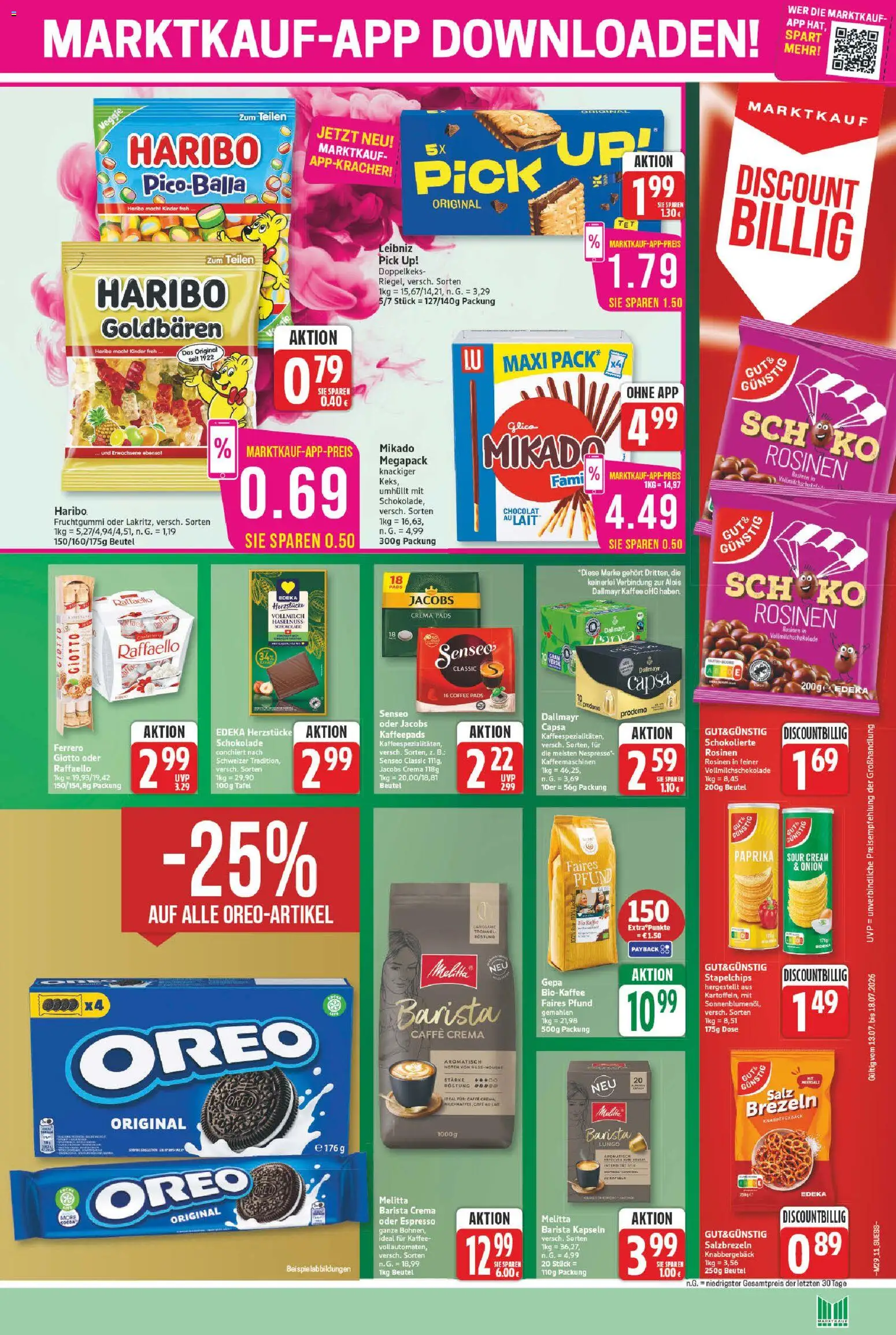 Marktkauf Prospekt – gültig ab 13.07.2026 | Seite: 11 | Produkte: Haribo, Kaffee, Rosinen, Dallmayr prodomo