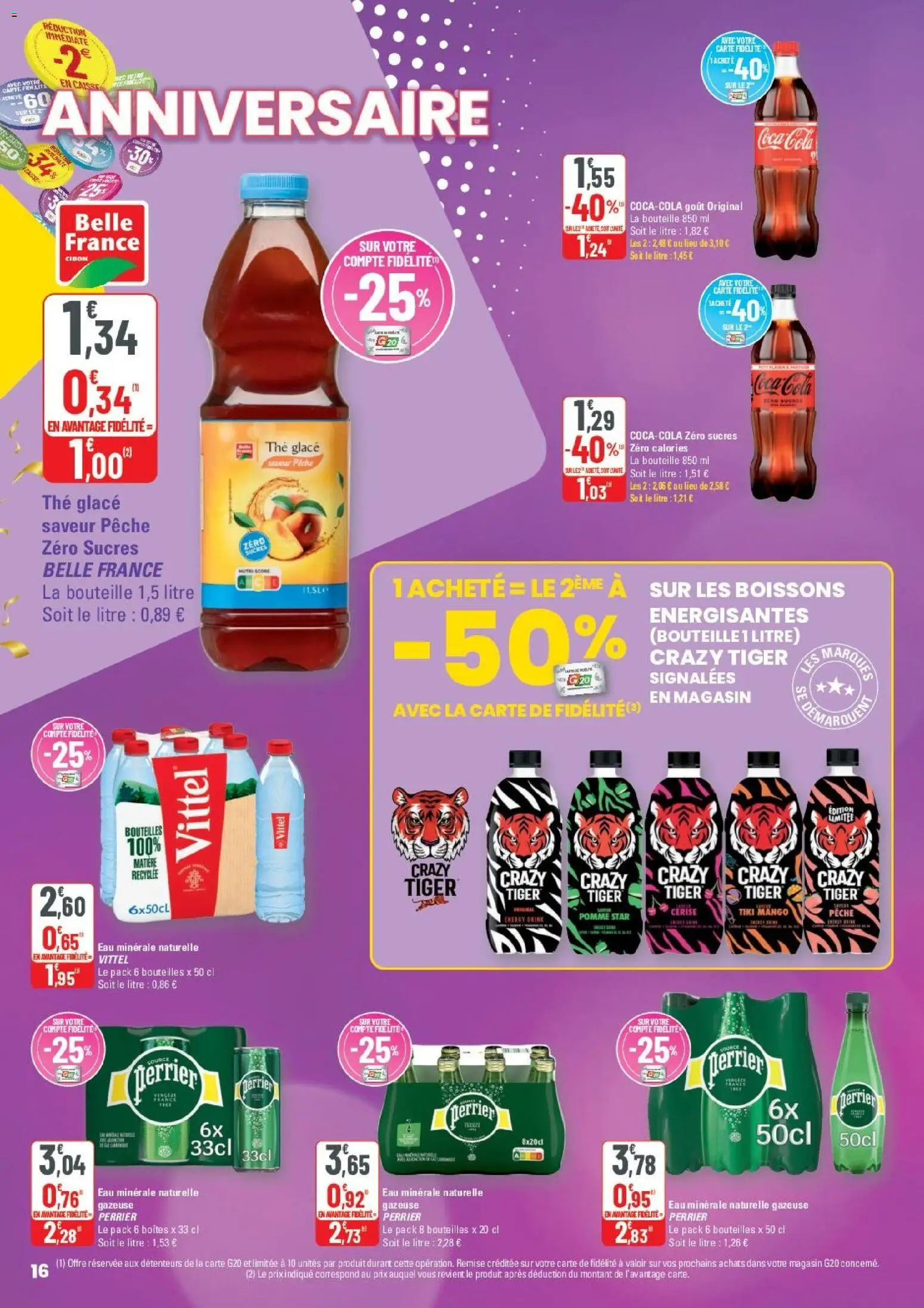{H1} | Page: 17 | Produits: Pomme, Vittel, Thé glacé, Coca cola