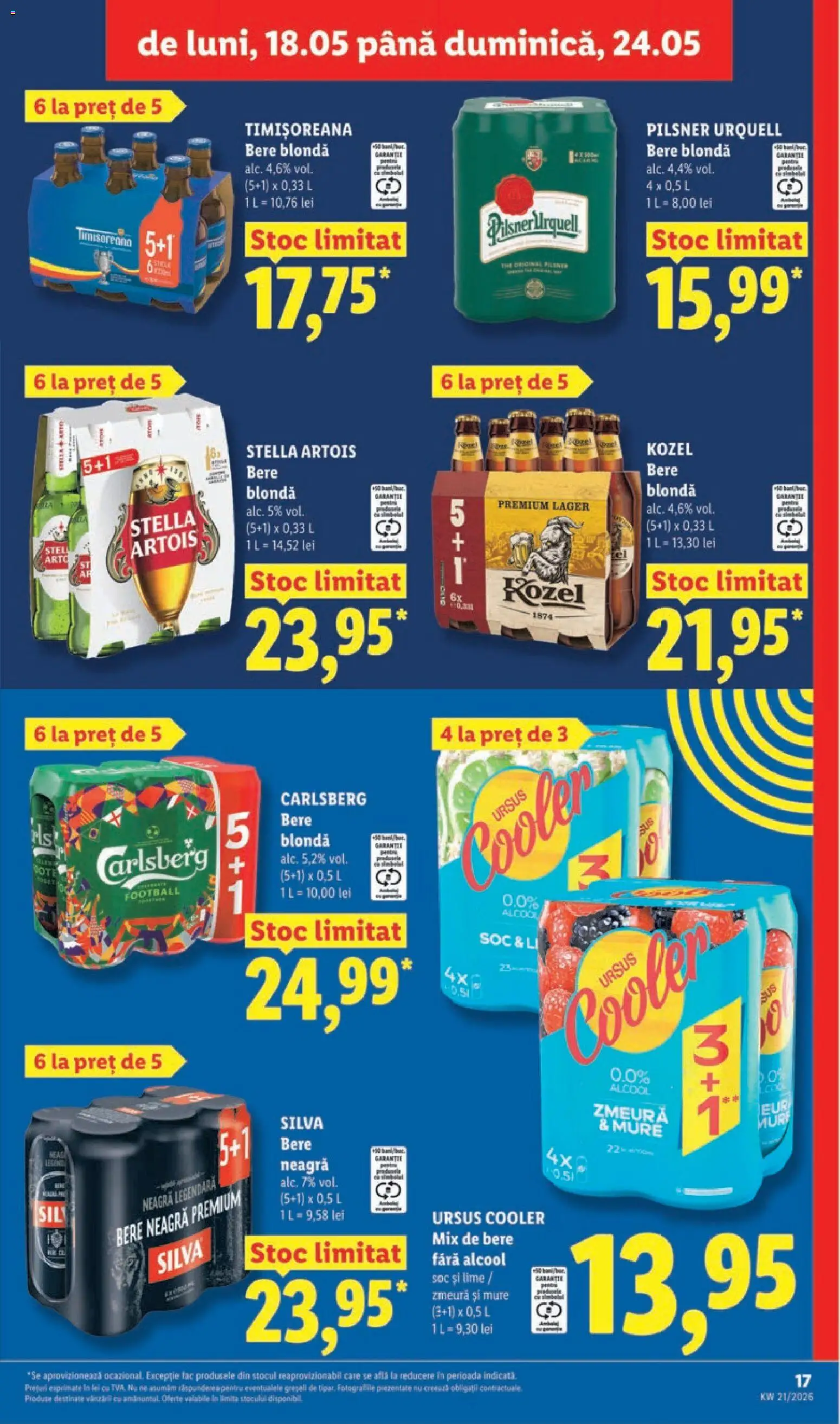 Noul catalog Lidl – valabil de la 18.05.2026 | Pagină: 17 | Produse: Lime, Zmeură, Bere
