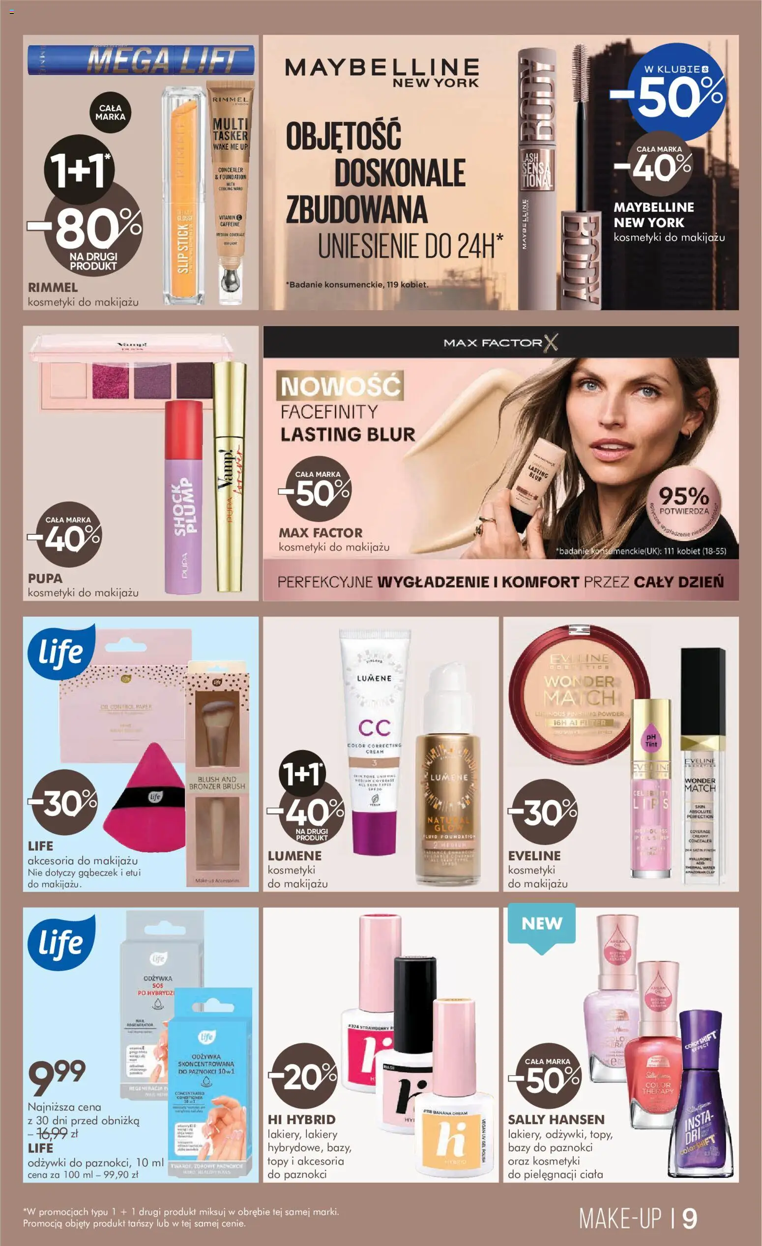 Super-pharm gazetka od 05.09.2026 | Strona: 9 | Produkty: Kosmetyki, Bronzer, Odżywka, Finish