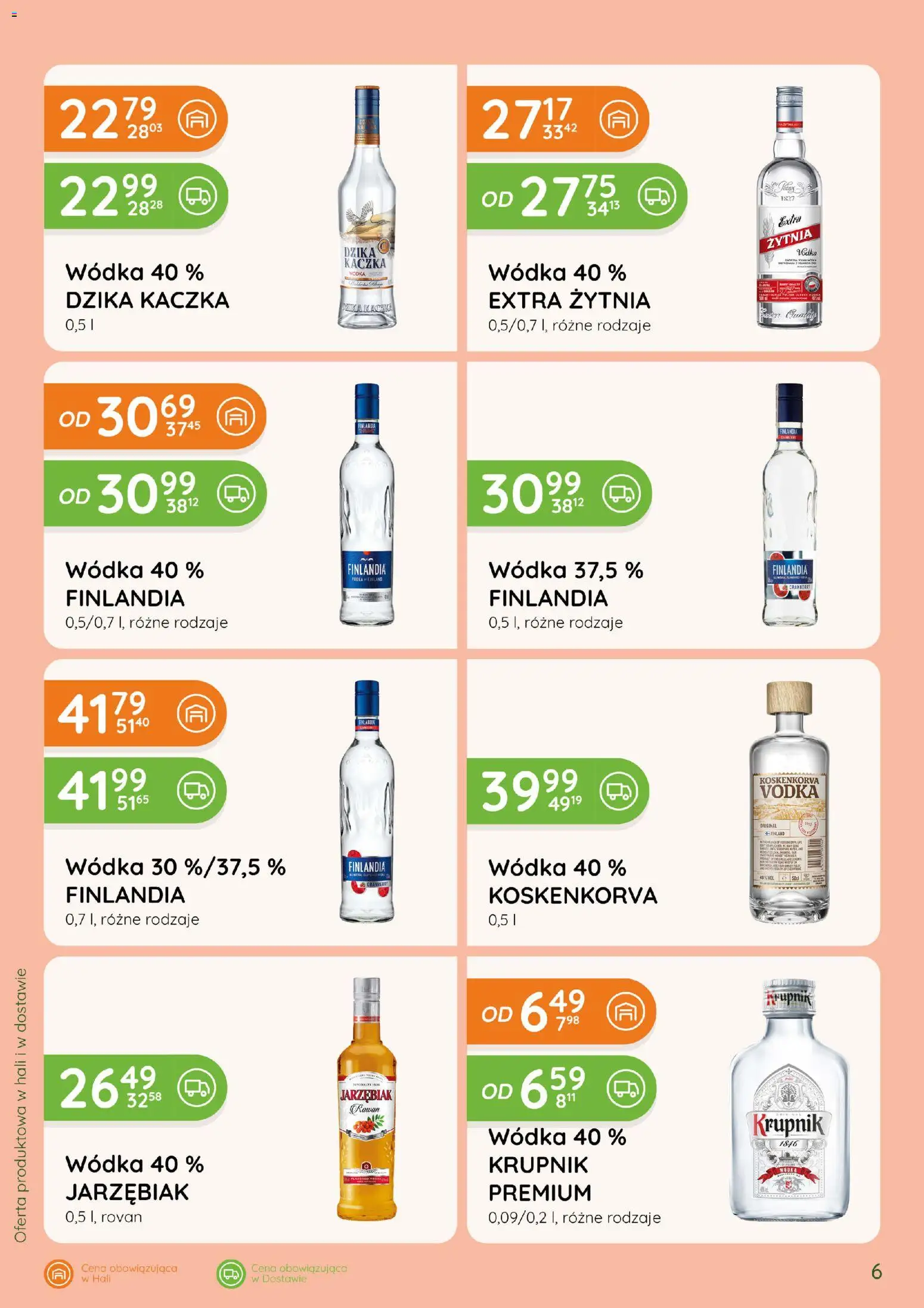 Eurocash gazetka - Katalog Alkoholowy od 01.10.2026 | Strona: 6 | Produkty: Wódka Dzika Kaczka, Kaczka, Vodka, Wódka jarzębiak