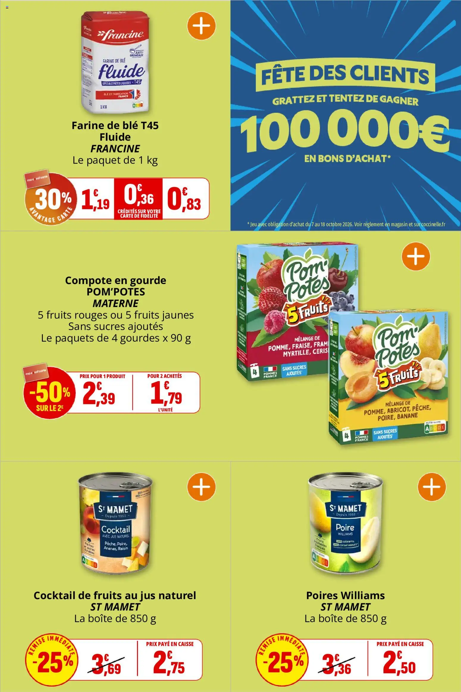 {H1} | Page: 26 | Produits: Pom'potes, Banane, Cocktail, Poires