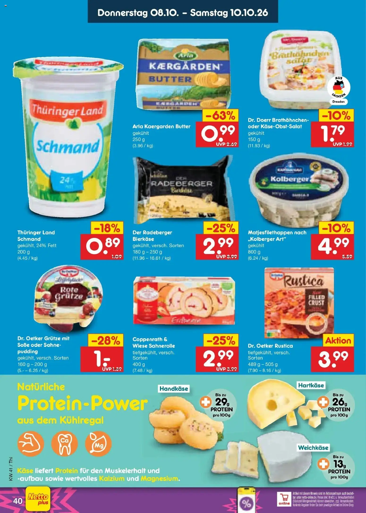 Netto Marken-Discount Prospekt Pirna – gültig ab 05.10.2026 | Seite: 52 | Produkte: Käse, Pudding, Soße, Sahne
