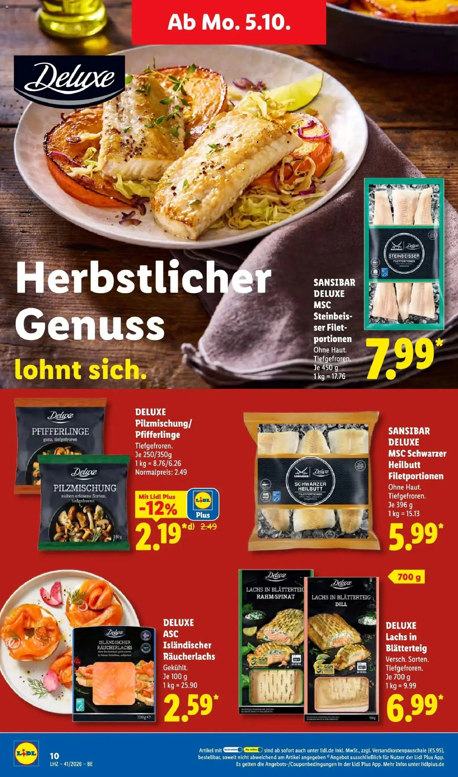 Lidl Prospekt Mahlow (ab 05.10.2026) zum Blättern » Angebote | Seite: 20 | Produkte: Lachs, Räucherlachs, Pfifferlinge, Dill