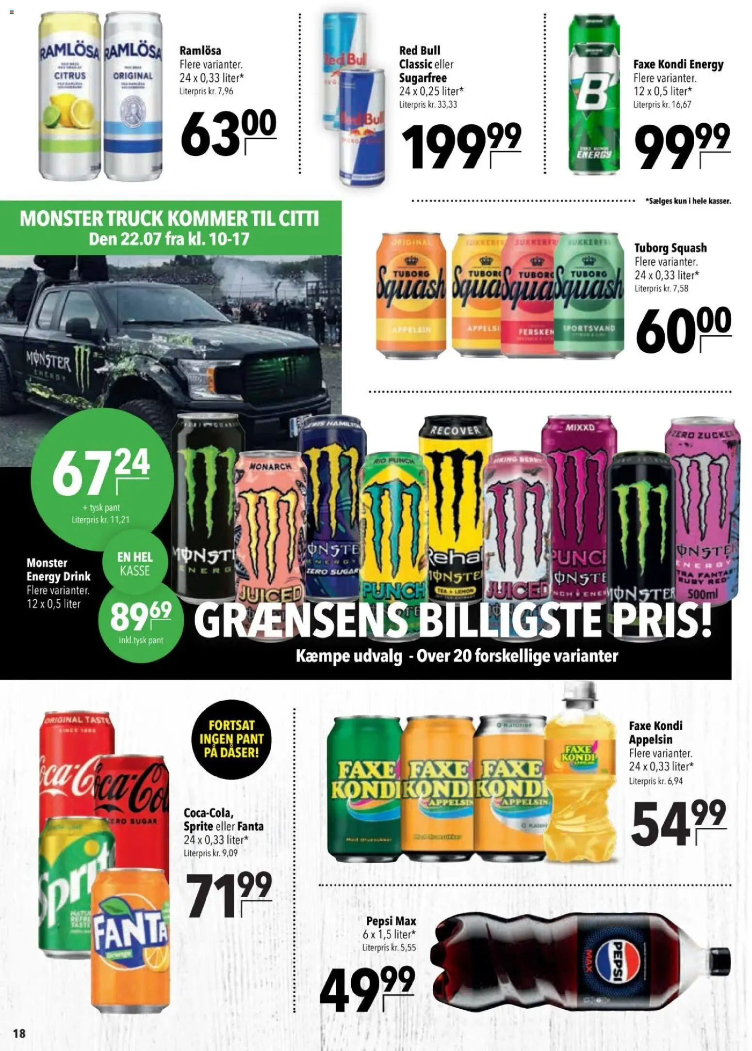 CITTI tilbudsavis – gyldig fra 15/07/2026 | Side: 18 | Produkter: Squash, Fanta, Faxe Kondi, Pepsi