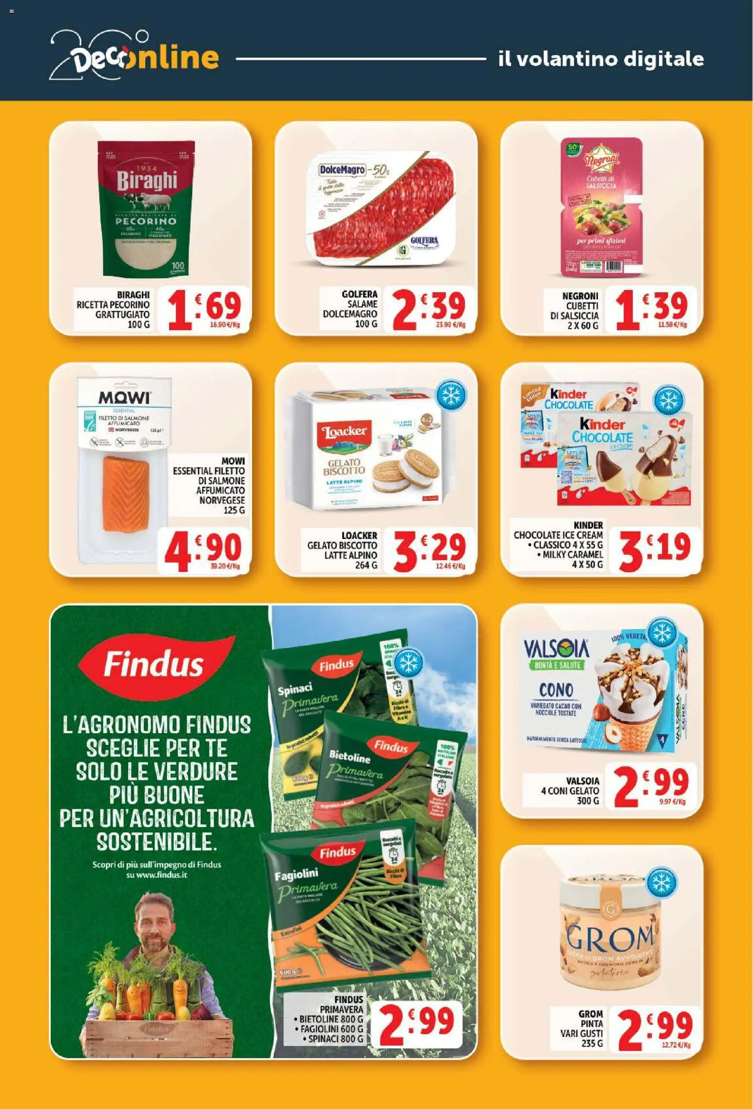 Volantino Decò del 11/08/2026 | Pagina: 23 | Prodotti: Gelato, Filetto, Latte, Spinaci