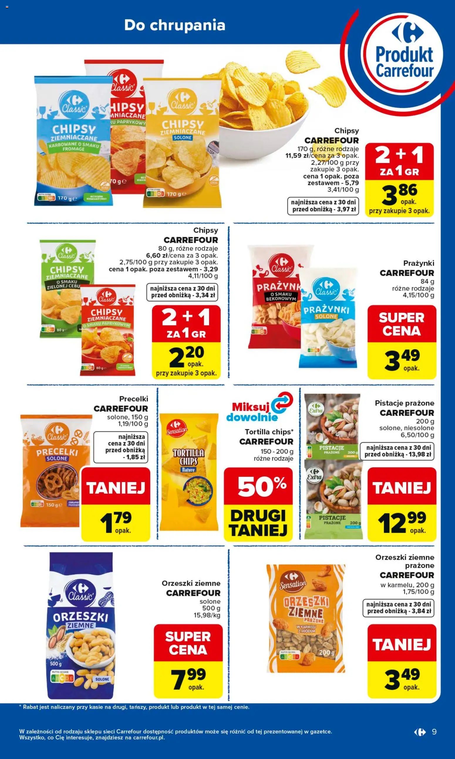 Carrefour gazetka - Wybierz Jakość W Najlepszej Cenie od 25.05.2026 | Strona: 9 | Produkty: Chipsy, Tortilla, Orzeszki ziemne