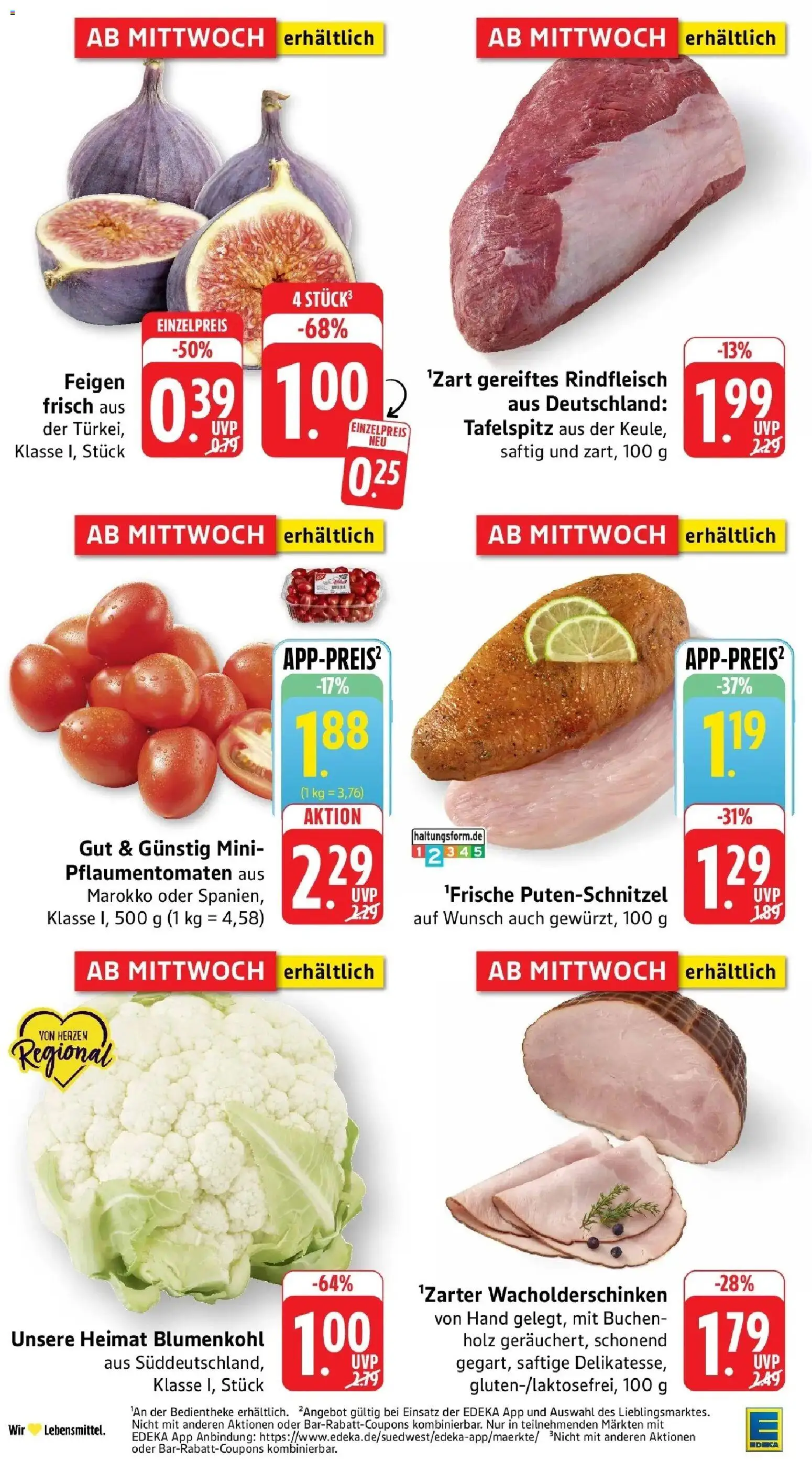 E center Prospekt Nürtingen (ab 28.09.2026) zum Blättern | Seite: 42 | Produkte: Putenschnitzel, Blumenkohl, Rindfleisch, Feigen