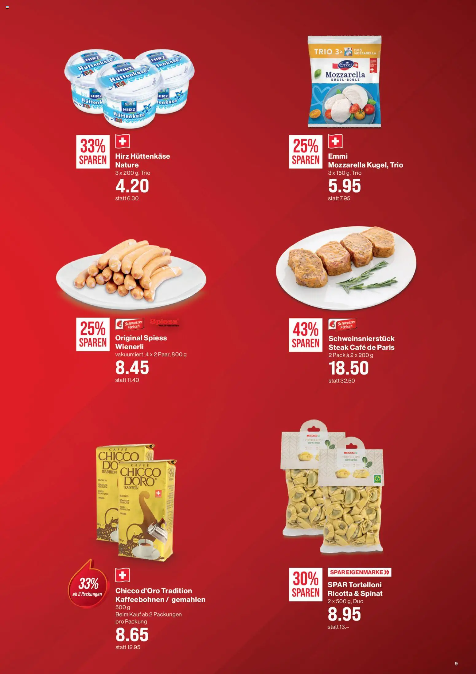 SPAR aktionen – gültig ab 25.06.2026 | Seite: 9 | Produkte: Hüttenkäse