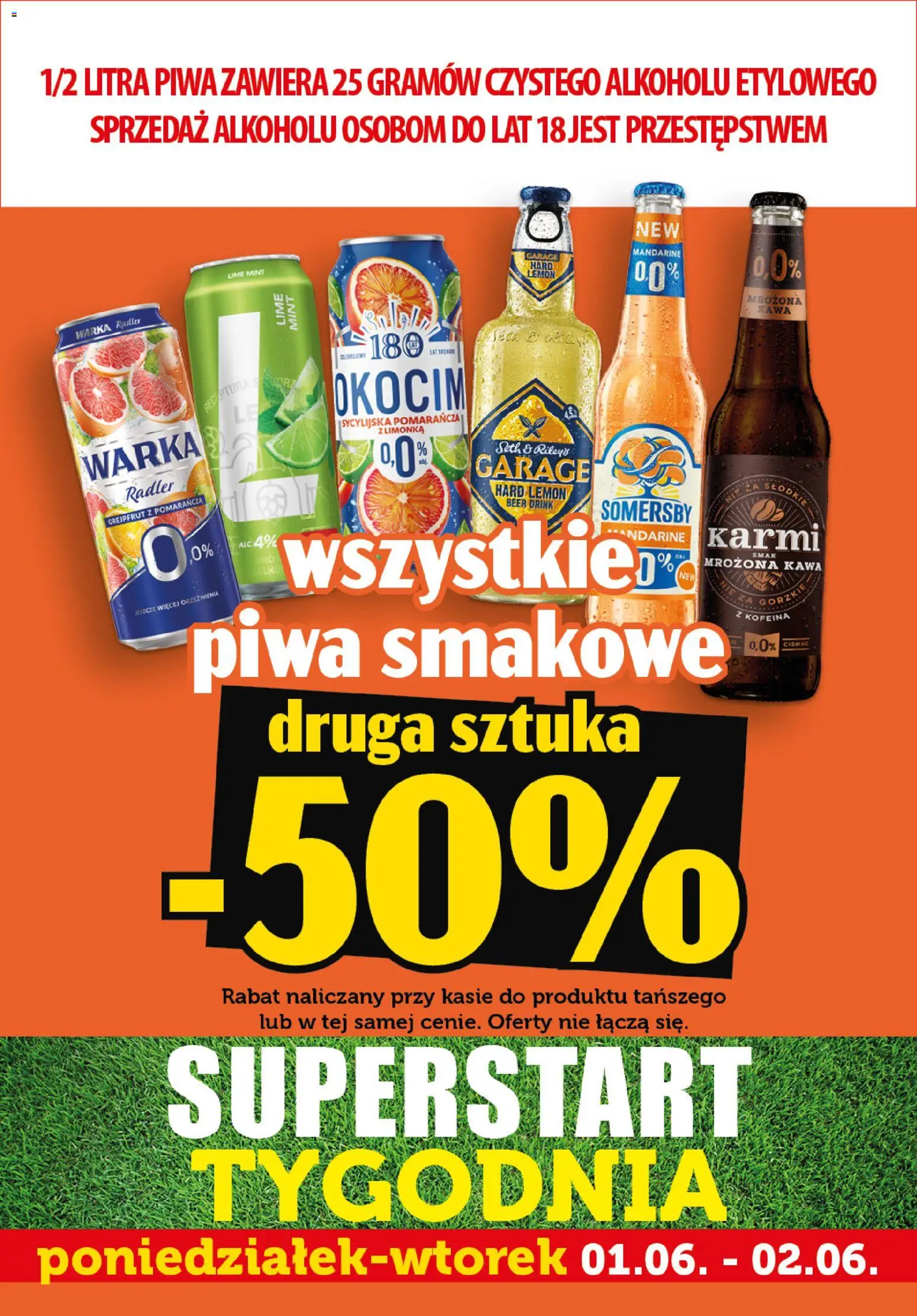 Topaz gazetka - Superstart tygodnia od 01.06.2026 | Strona: 6 | Produkty: Limonka, Warka, Somersby, Grejpfrut