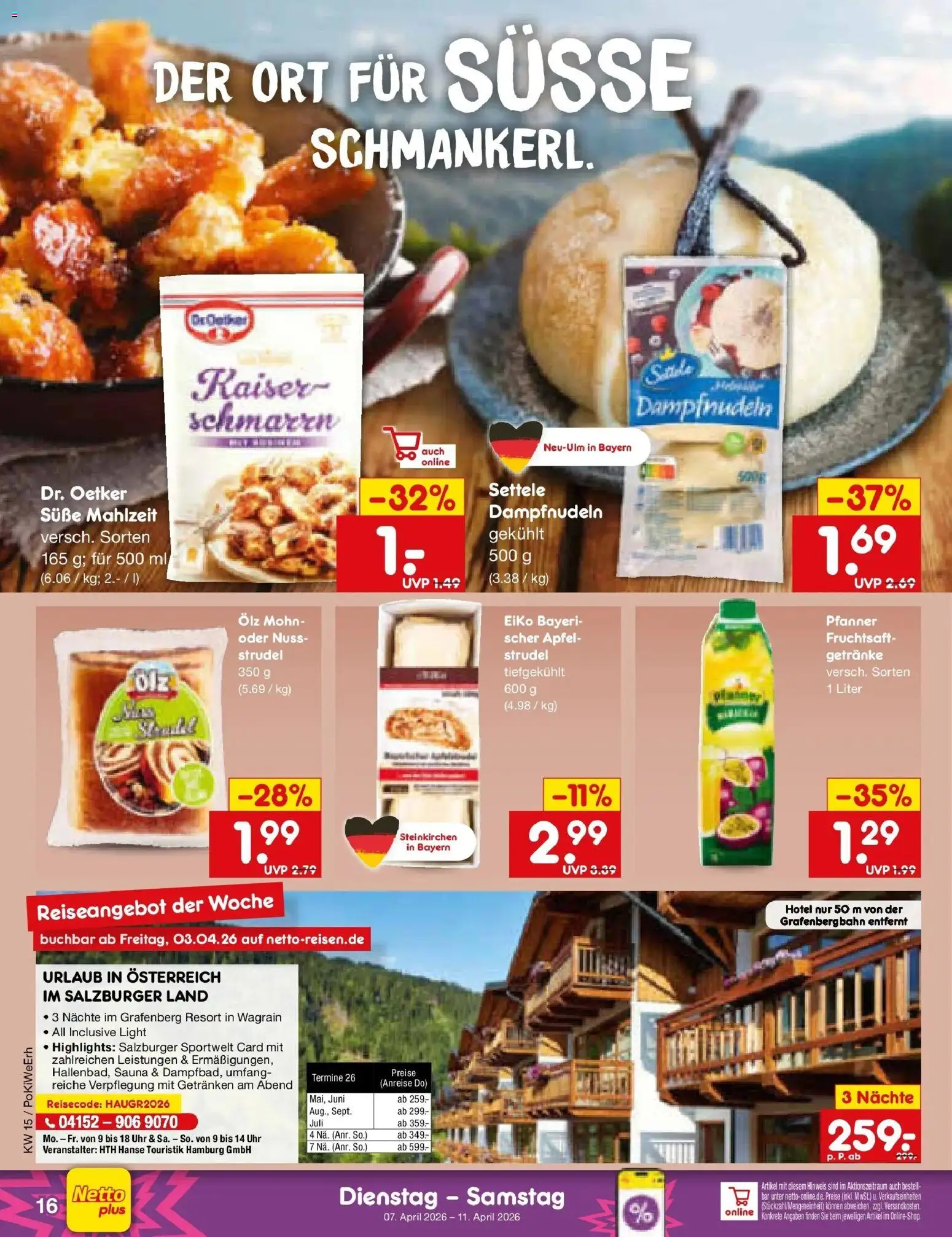Netto Marken-Discount Prospekt München	 – gültig ab 07.04.2026 | Seite: 18 | Produkte: Äpfel, Fruchtsaft, Uhr