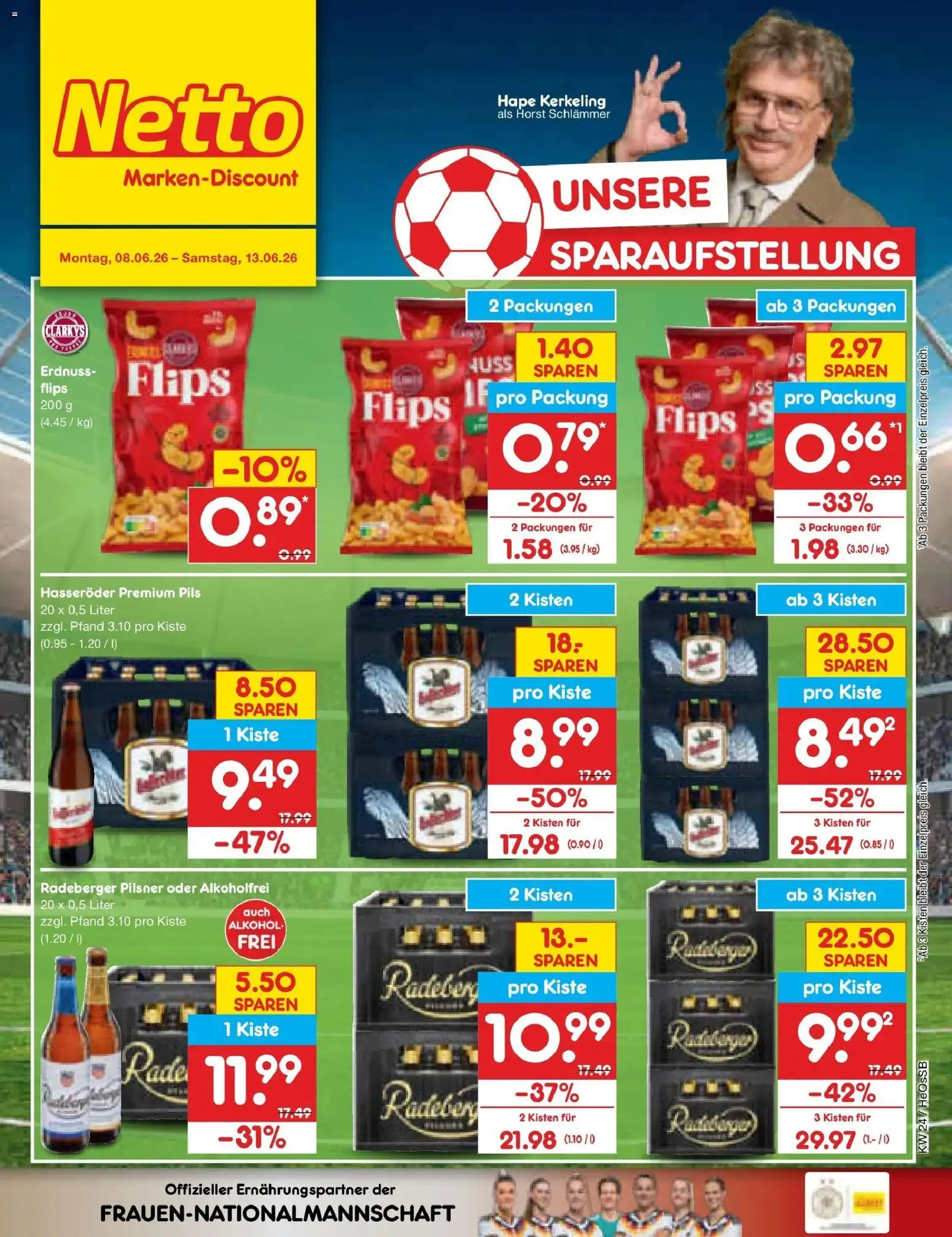 Netto Marken-Discount Prospekt Kröpelin – gültig ab 08.06.2026 | Seite: 3 | Produkte: Pils, Hasseröder, Radeberger pilsner