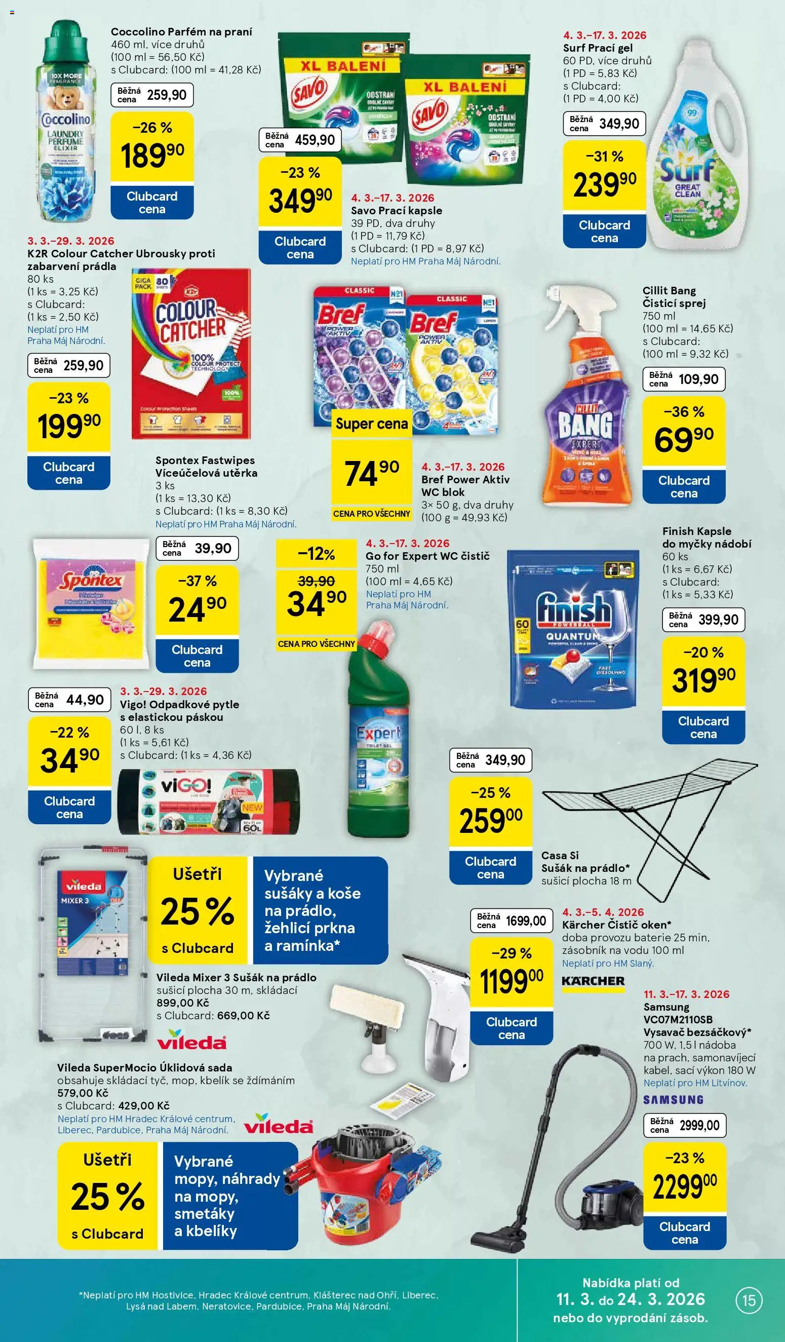 Tesco leták - Hypermarket od 11.03.2026 | Strana: 15 | Produkty: Kärcher, Kapsle, Kapsle do myčky, Parfém