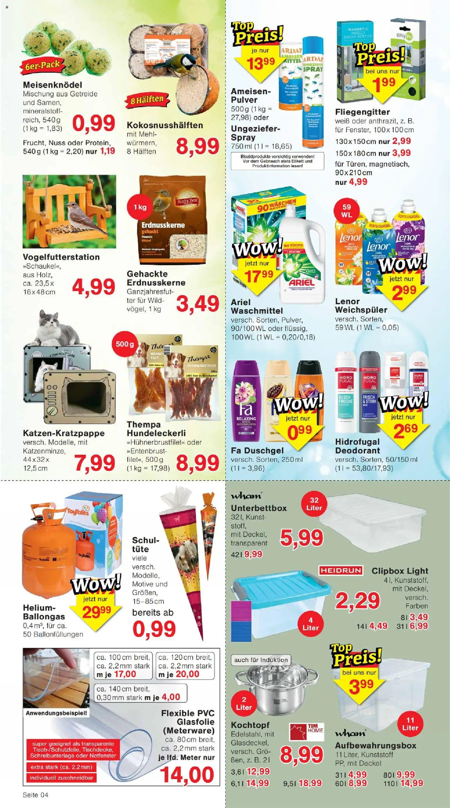 Wiglo Wunderland Prospekt – gültig ab 27.07.2026 | Seite: 4 | Produkte: Lenor, Fa duschgel, Waschmittel, Ente