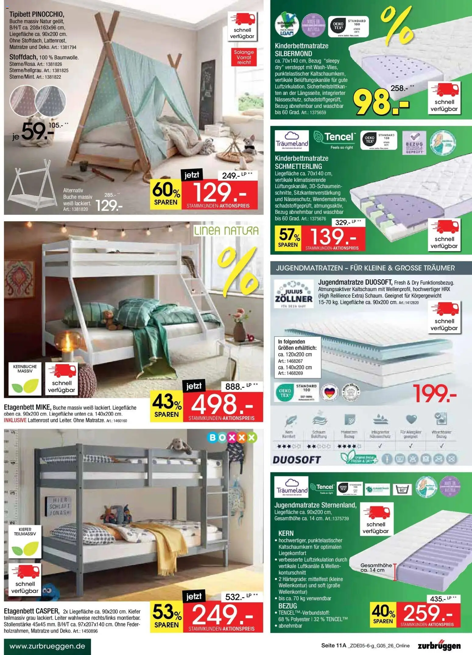 Zurbrüggen MaiDays Shopping – gültig ab 08.05.2026 | Seite: 13 | Produkte: Matratze, Lattenrost