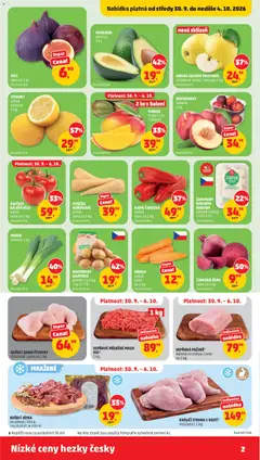 Náhled letáku MRKEV, volná | cena za 1 kg od 30.09.2026 | Strana: 2 | Produkty: Kuřecí Játra, Avokádo, Kapie, Pórek