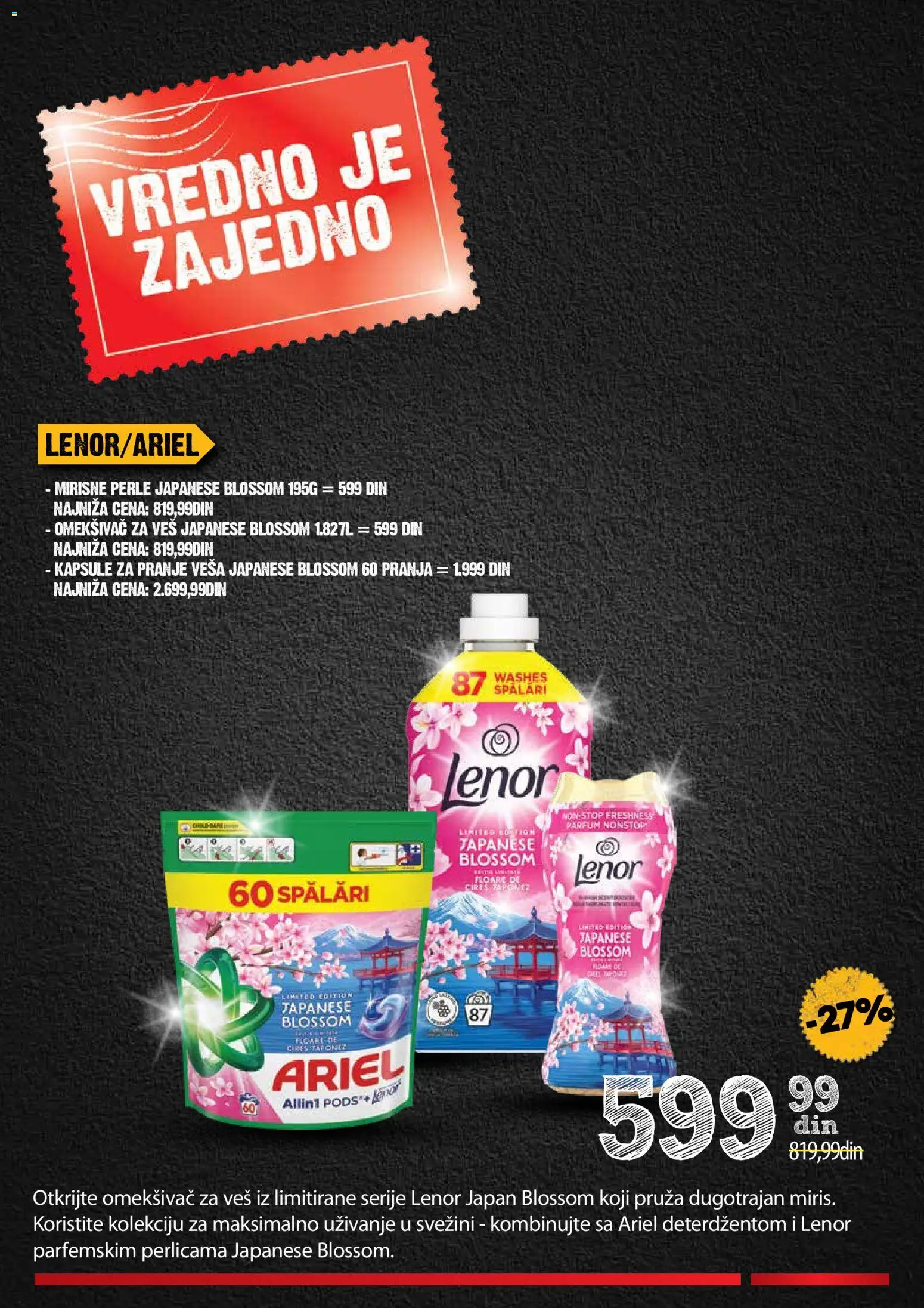 Idea katalog - važi od 11.06.2026 | Strana: 28 | Proizvode: Ariel, Lenor, Kapsule, Omekšivač za veš