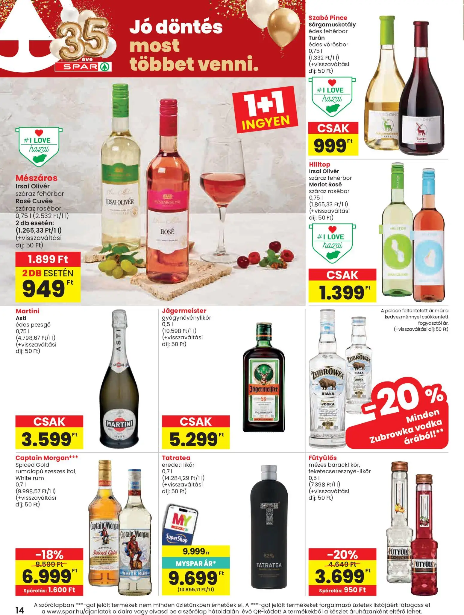 Spar akciós ujság - amely érvényes a következő dátumtól: 2026.07.02. | Oldal: 14