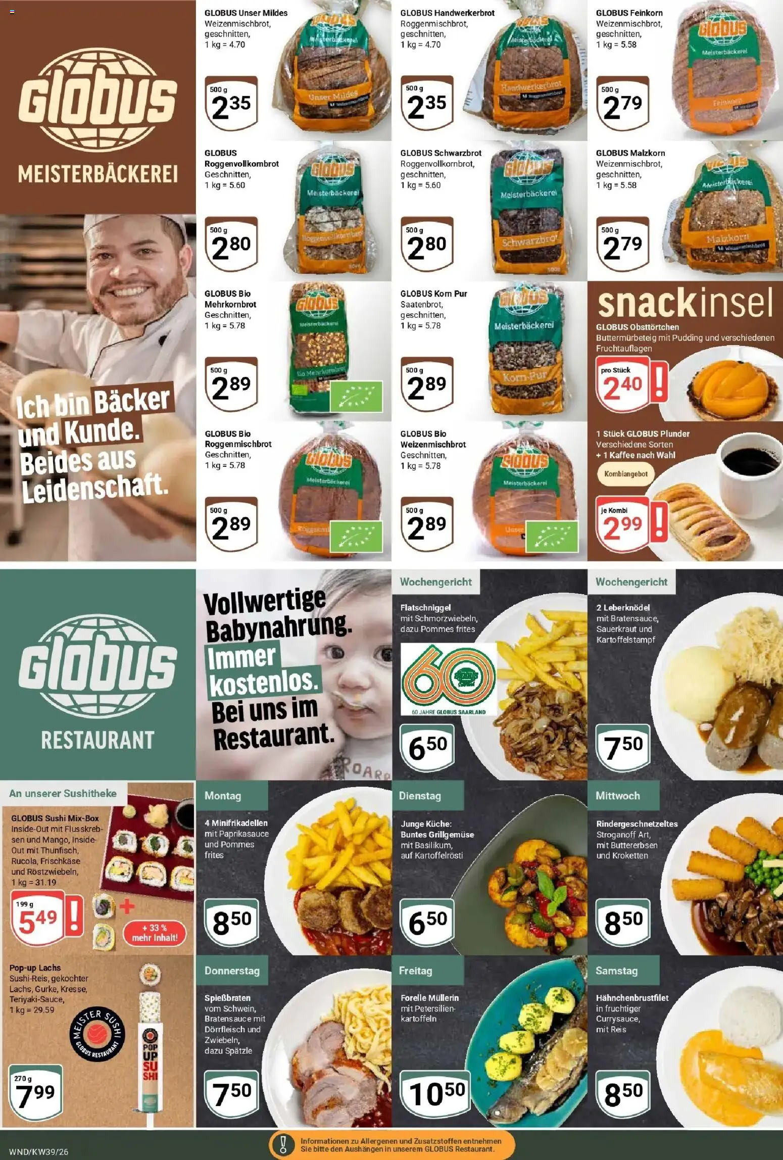 Globus Prospekt St. Wendel (ab 21.09.2026) » Angebote online | Seite: 9 | Produkte: Leberknödel, Küche, Pudding, Reis