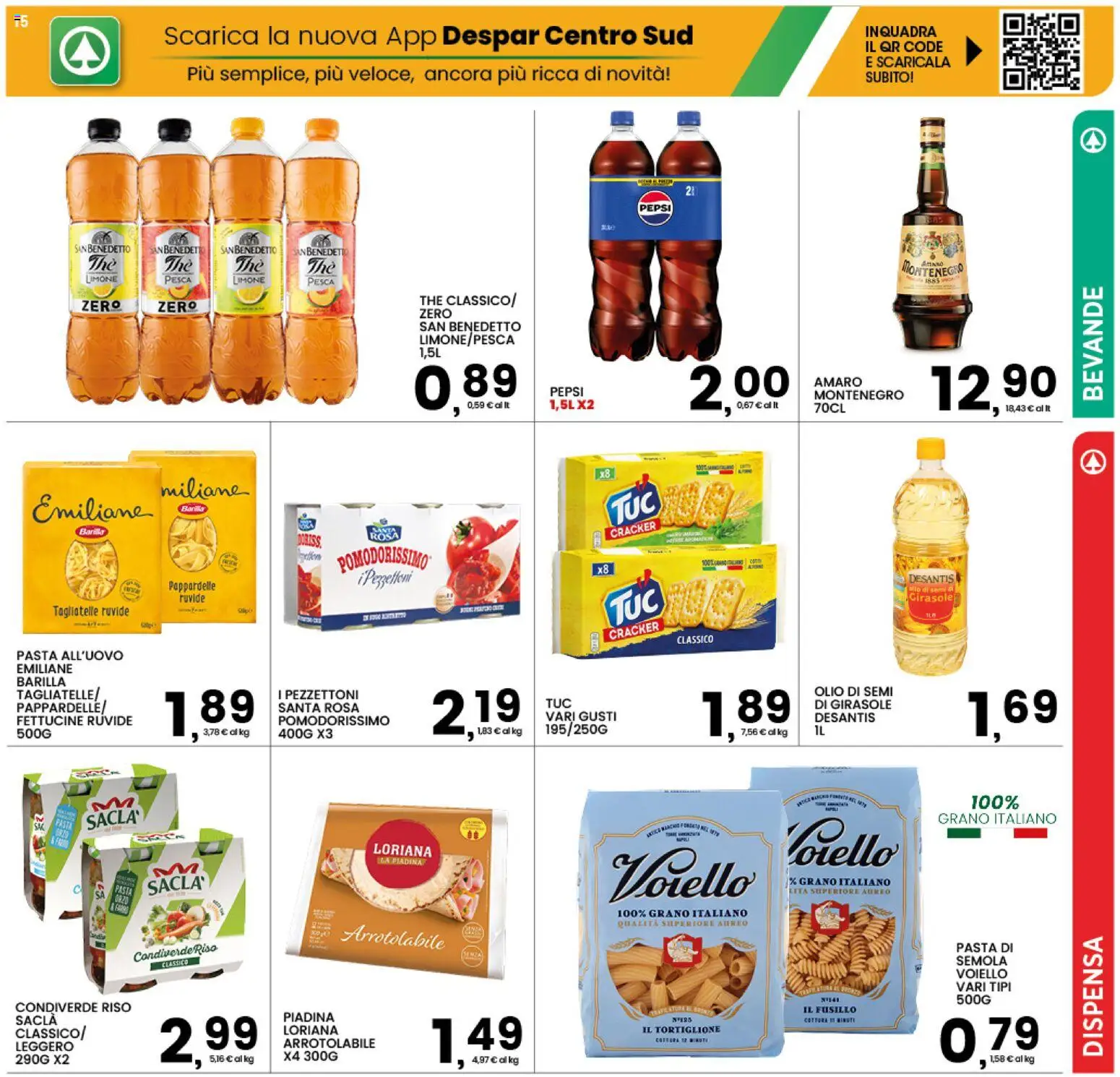 Volantino Interspar del 27.05.2026 | Pagina: 15 | Prodotti: Tagliatelle, Pasta, Piadina, Amaro