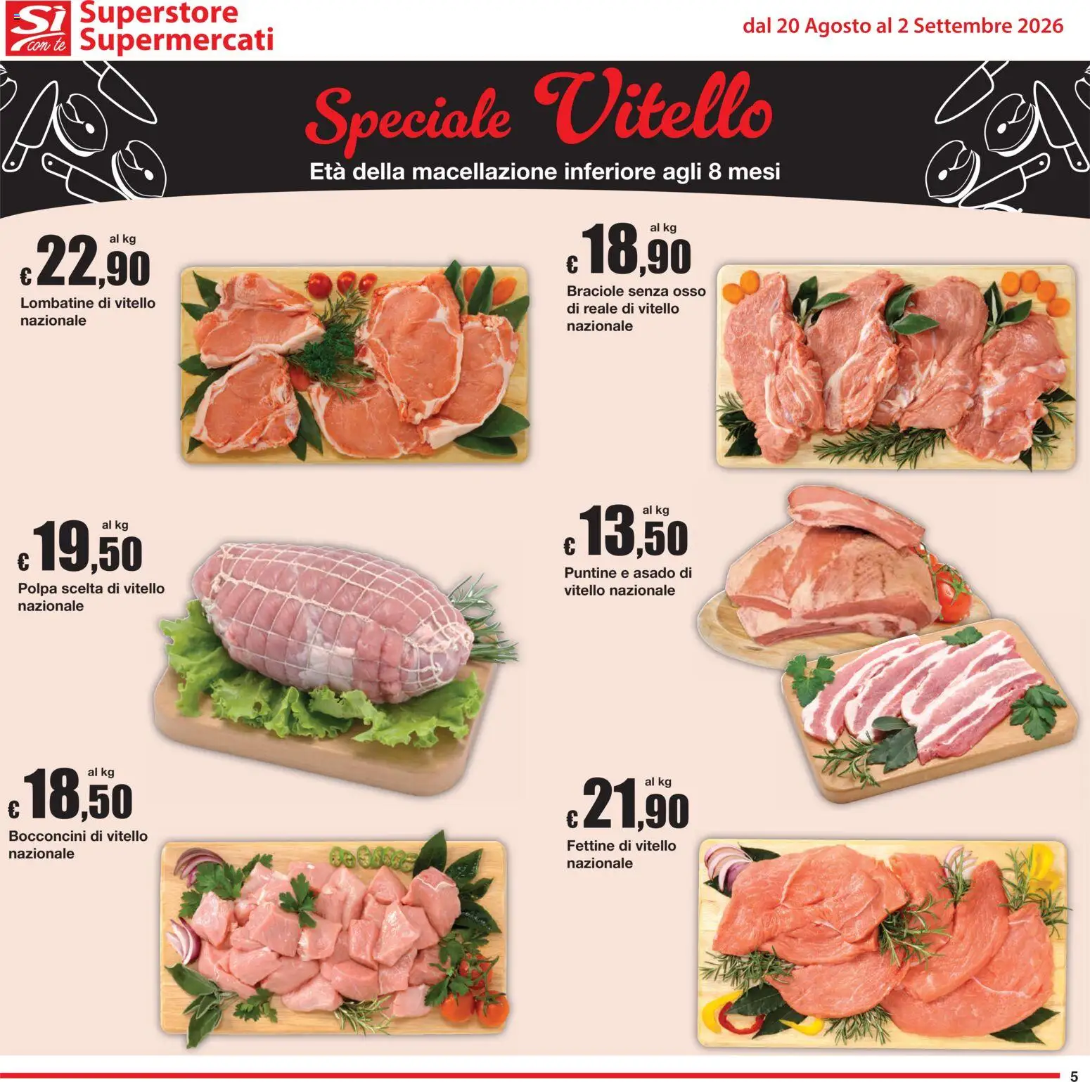 Volantino Sì con Te del 20/08/2026 | Pagina: 5 | Prodotti: Tè, Vitello