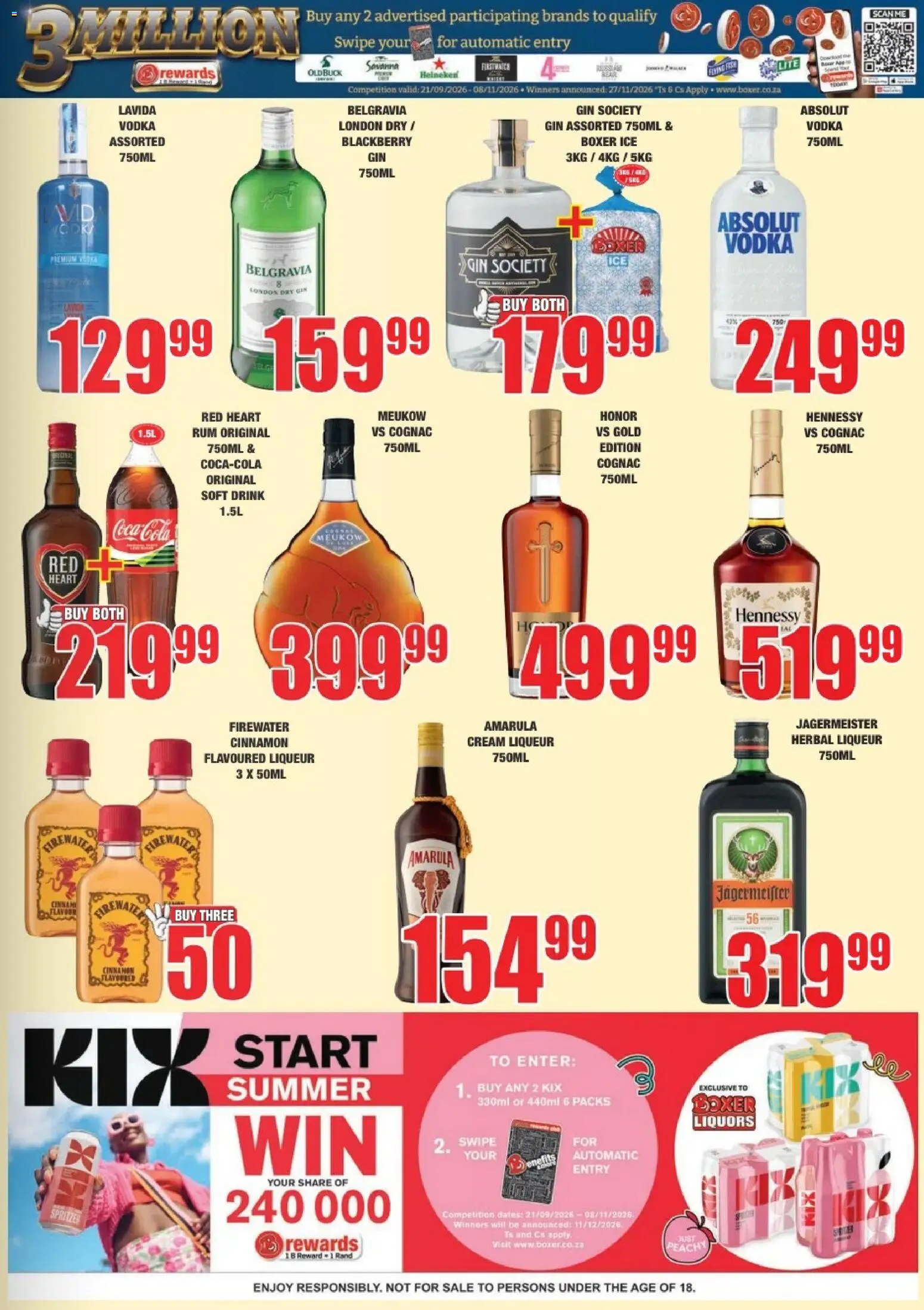 New Boxer catalogue – valid from 22/10/2026 | Page: 3 | Products: Jägermeister, Cream liqueur, Cream, Vodka
