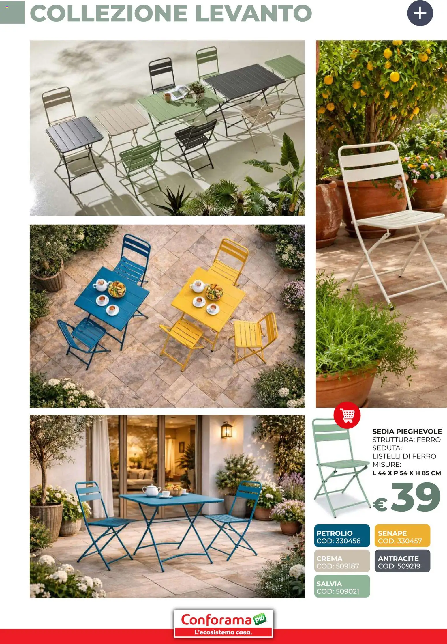 Volantino Conforama del 19/03/2026 | Pagina: 30 | Prodotti: Crema, Senape, Sedia