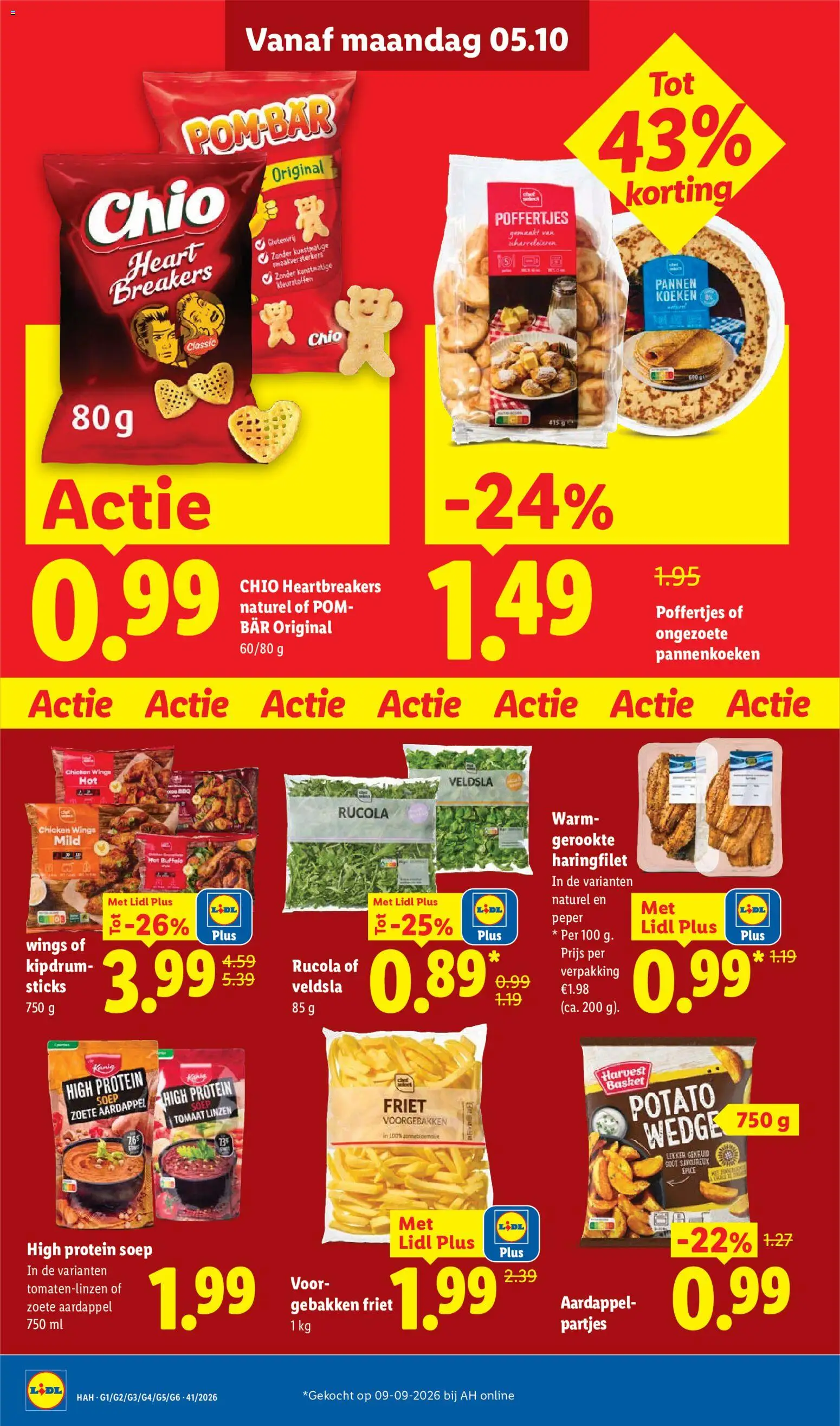 {H1} | Pagina: 10 | Producten: Tomaat, Zoete Aardappel, Rucola, Friet