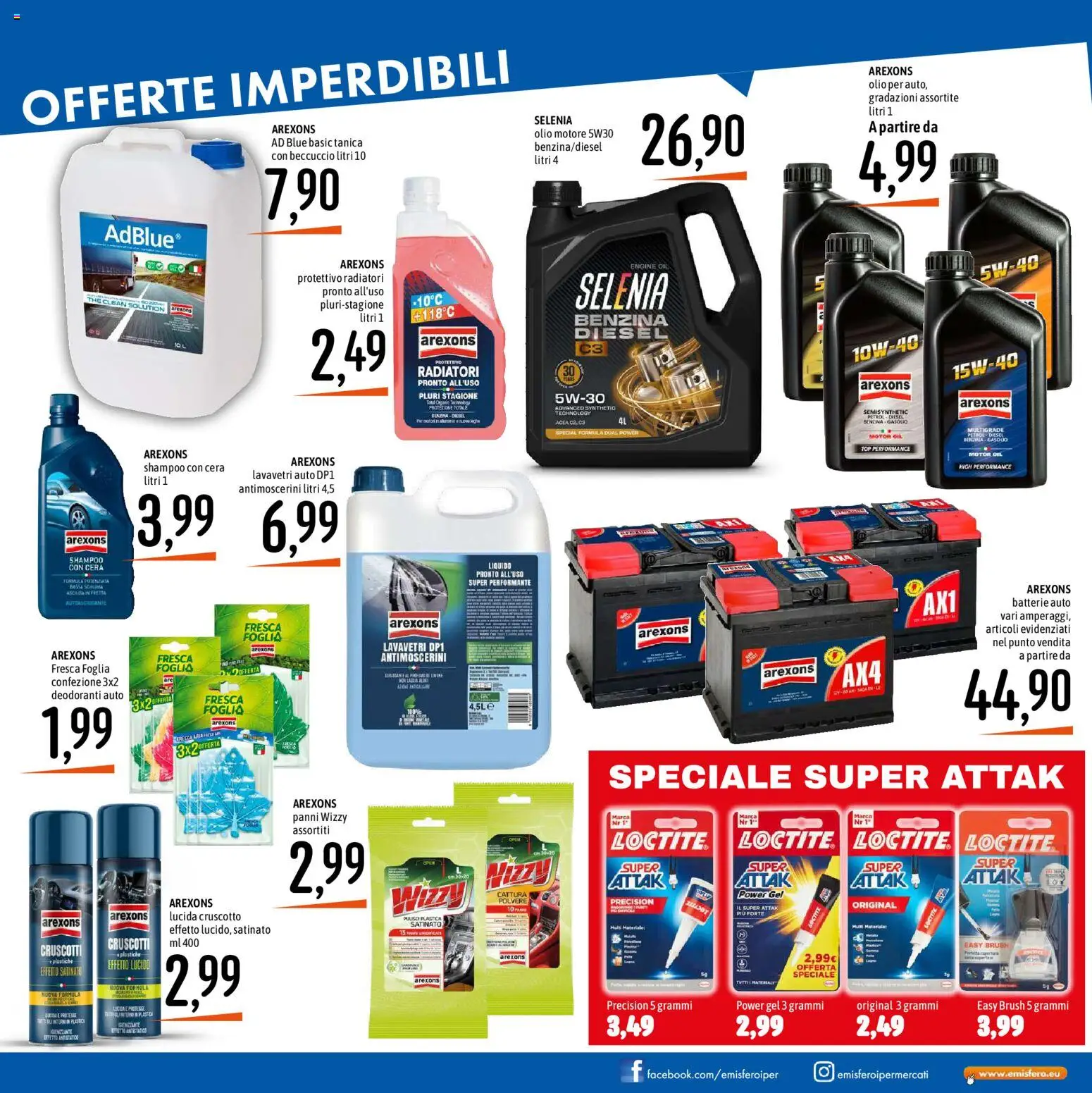 Volantino Emisfero del 09/07/2026 | Pagina: 25 | Prodotti: Lavavetri auto, Shampoo, Tanica, Batterie
