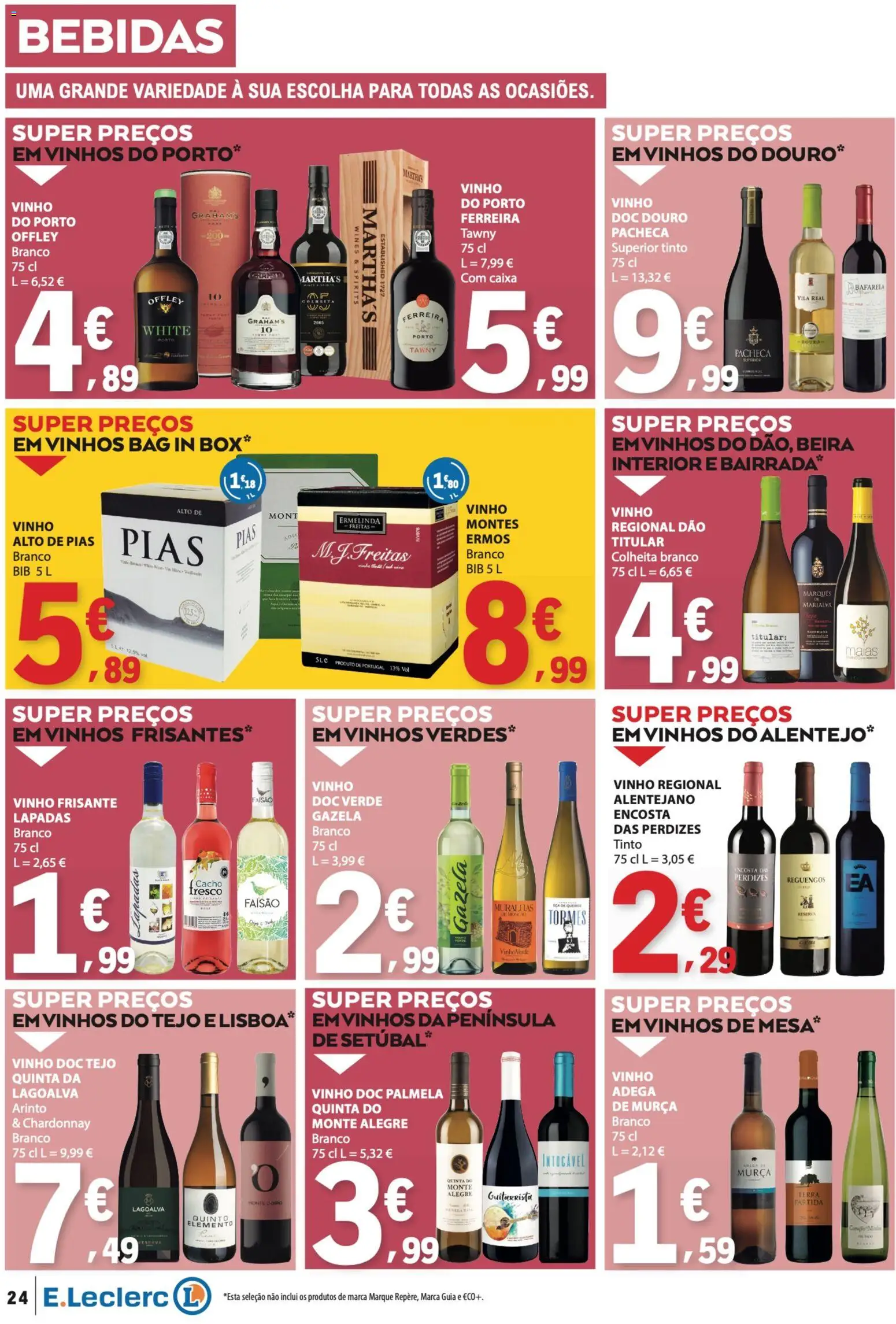 E.Leclerc folheto │ válido de 16/07/2026 | Página: 24 | Produtos: Mesa, Caixa, Vinho