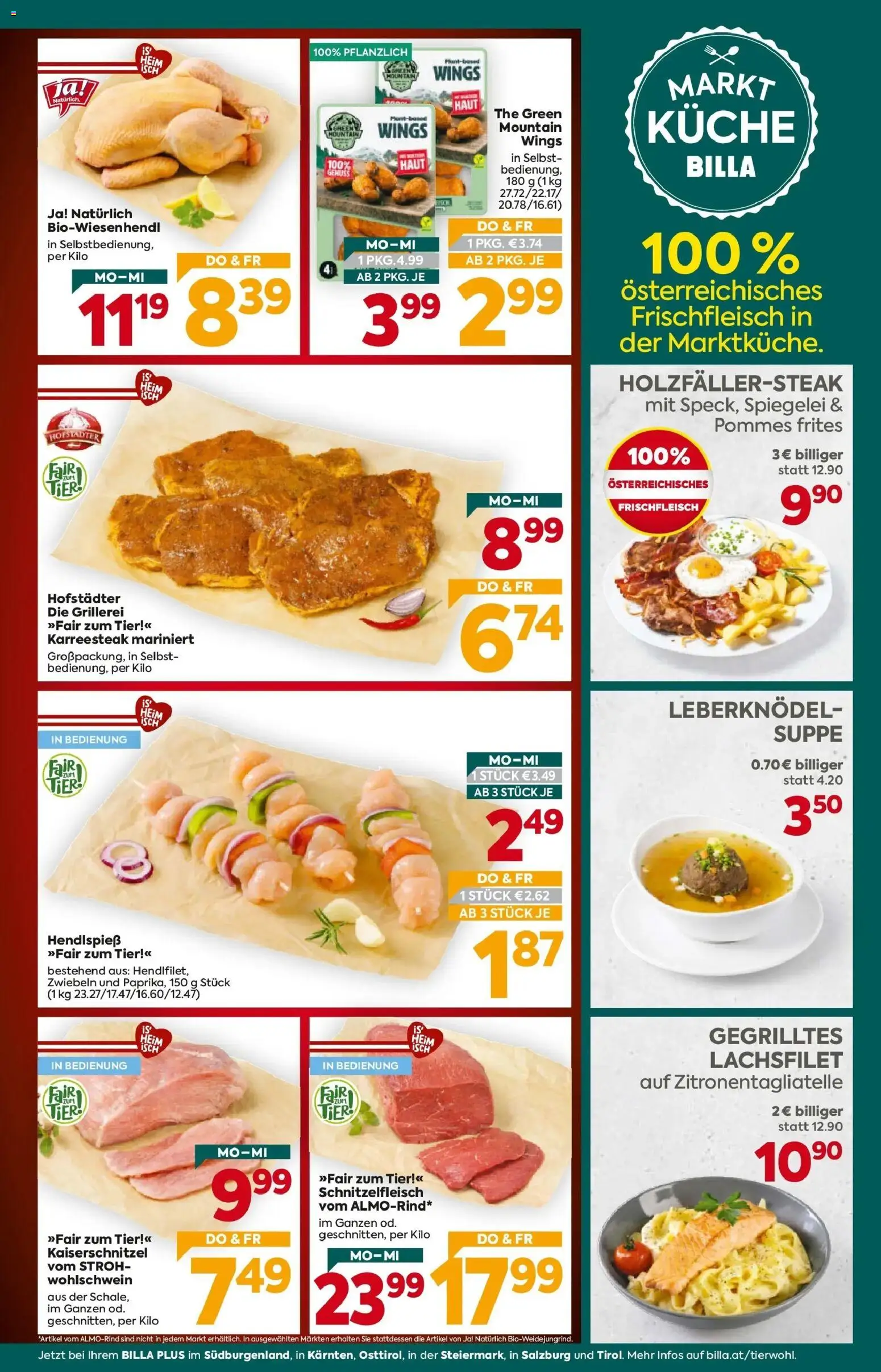 Billa Plus Flugblatt - Steiermark von 13.08.2026 - Aktuelle Angebote | Seite: 3 | Produkte: Zwiebeln, Lachsfilet