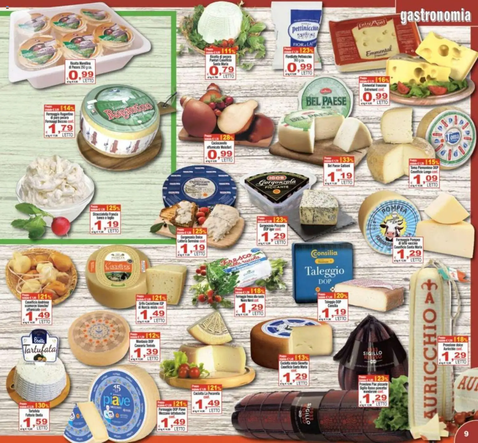 Volantino CTS del 29.05.2026 | Pagina: 9 | Prodotti: Rucola, Latte, Letto, Gorgonzola