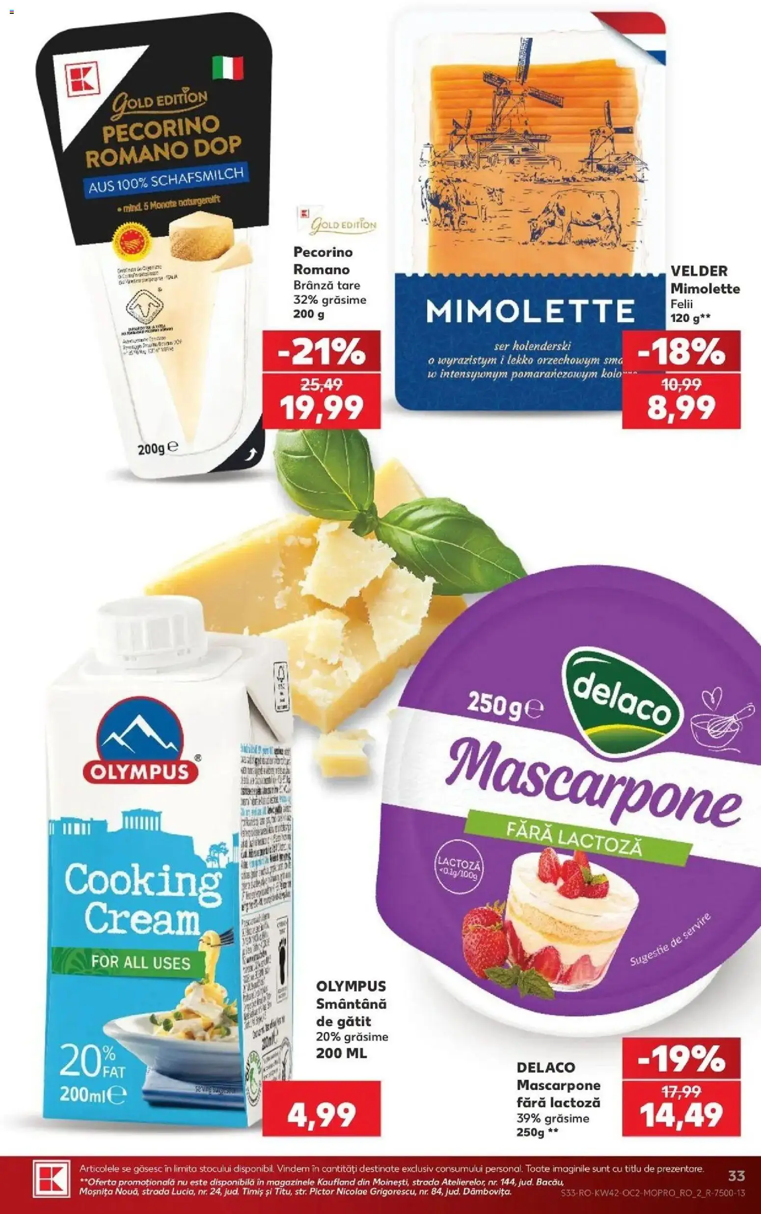 Kaufland Viseu de Sus 14.10.2026 - Revista si Oferta | Pagină: 33 | Produse: Delaco, Brânză, Mascarpone, Smântână