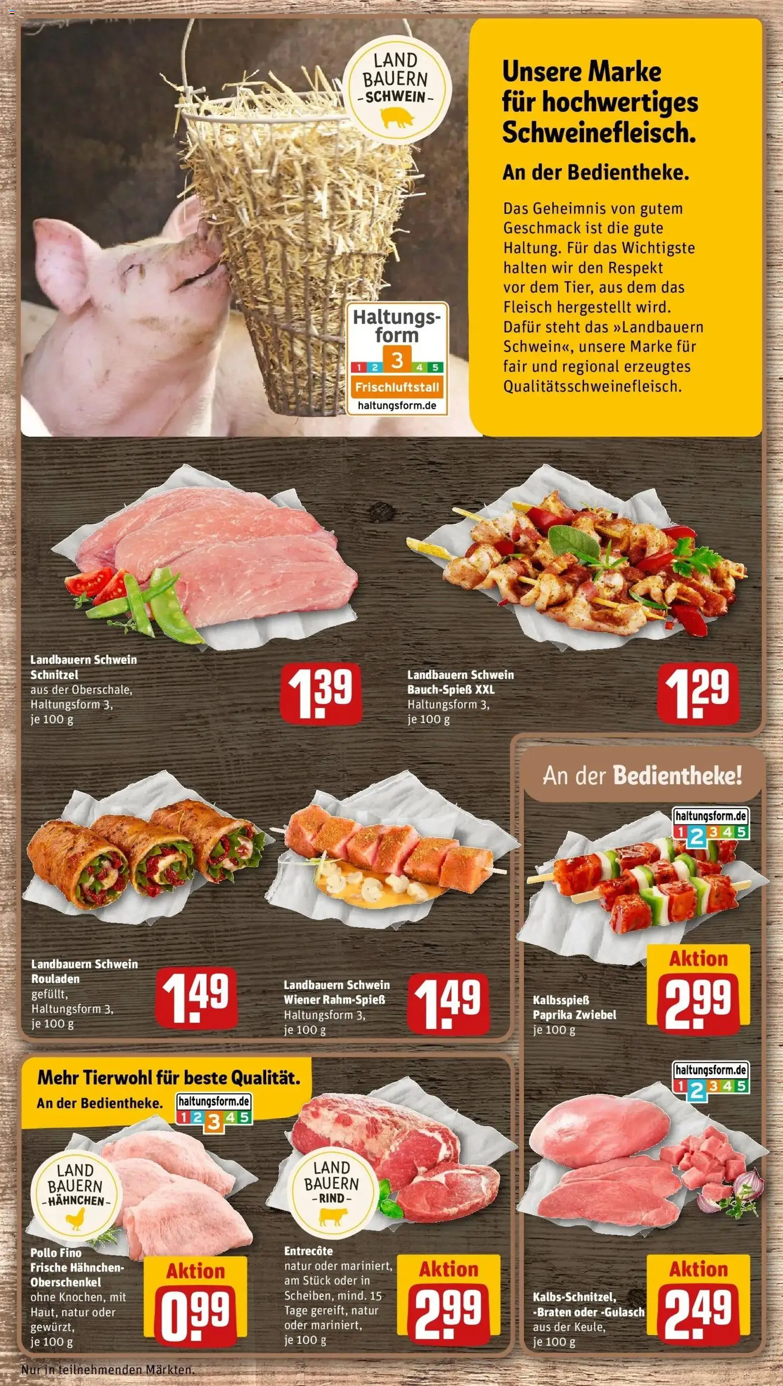 REWE Prospekt ab 24.08.2026 zum Blättern » Angebote | Seite: 8 | Produkte: Hahnchen, Entrecote, Paprika, Fleisch
