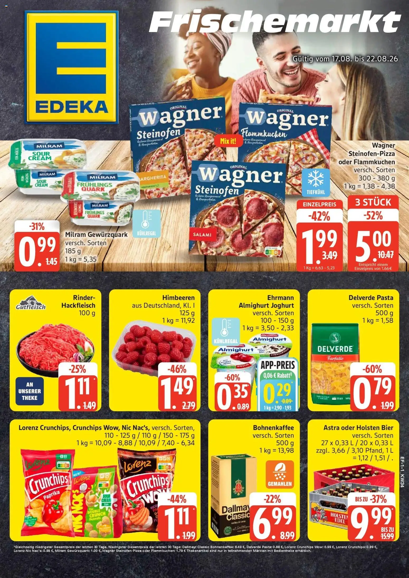 Edeka Prospekt Luhnstedt (ab 17.08.2026) » Angebote Online | Seite: 1 | Produkte: Himbeeren, Astra, Lorenz crunchips, Pasta