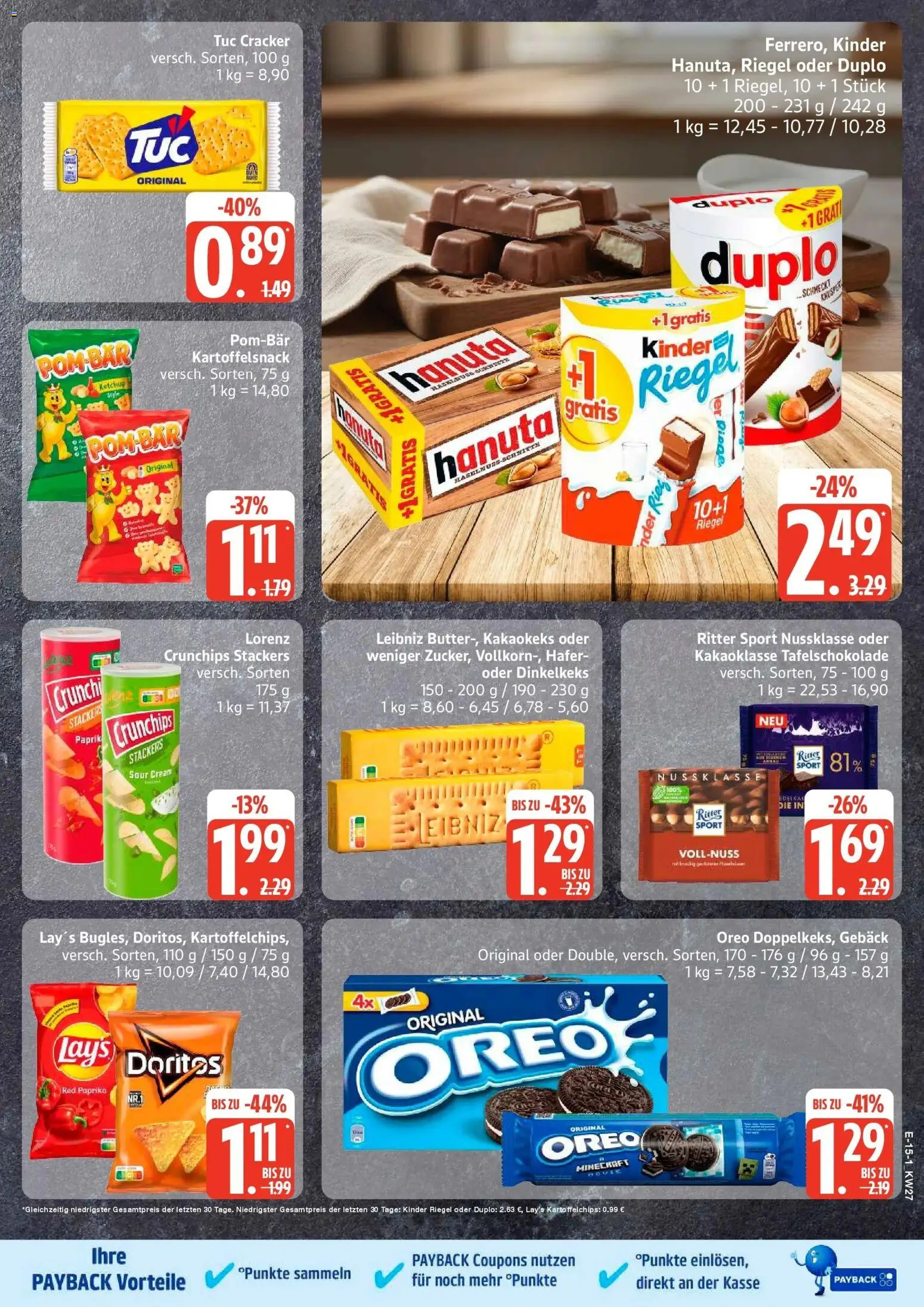 Edeka - EDEKA: Wochenangebote – gültig ab 28.06.2026 | Seite: 16 | Produkte: Ritter sport, Kinder riegel, Paprika, Ketchup
